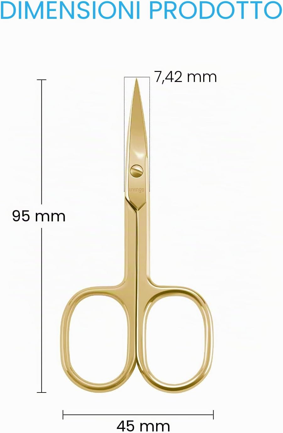 Thumbnail 1 de Livingo Forbici professionali per unghie in acciaio inox, 8,9 cm, oro – versatili e affilate