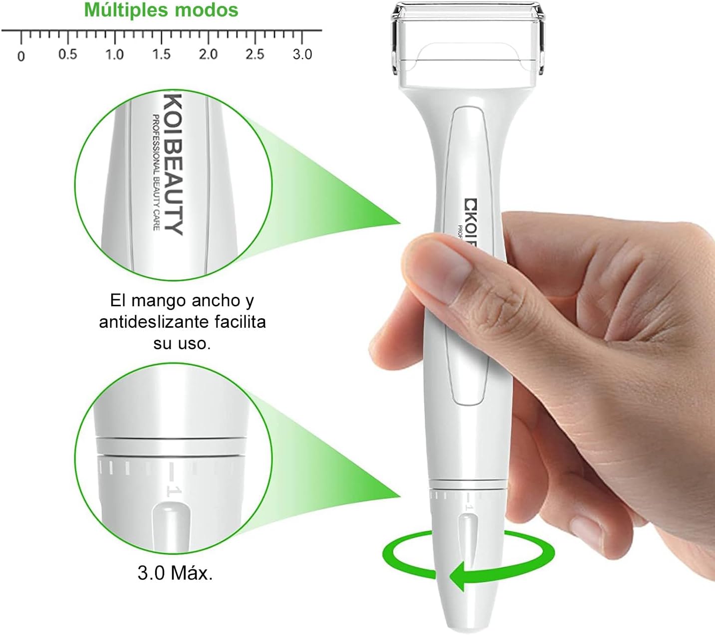 Detalle de KOI BEAUTY Microneedling Derma Stamp Ajustable 140 agujas