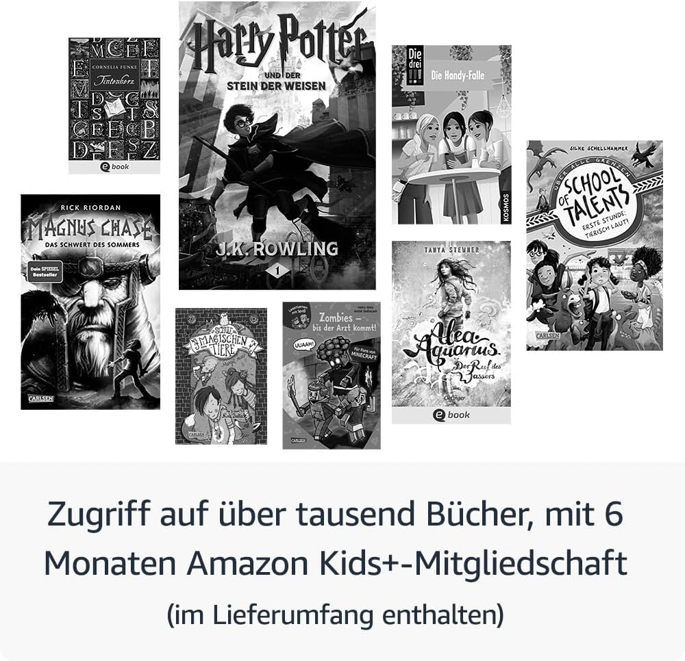 Thumbnail 2 de Amazon Kindle Kids (neueste Generation) mit Hülle, blendfreiem Display & Kids+-Mitgliedschaft – Weltraumwal-Design