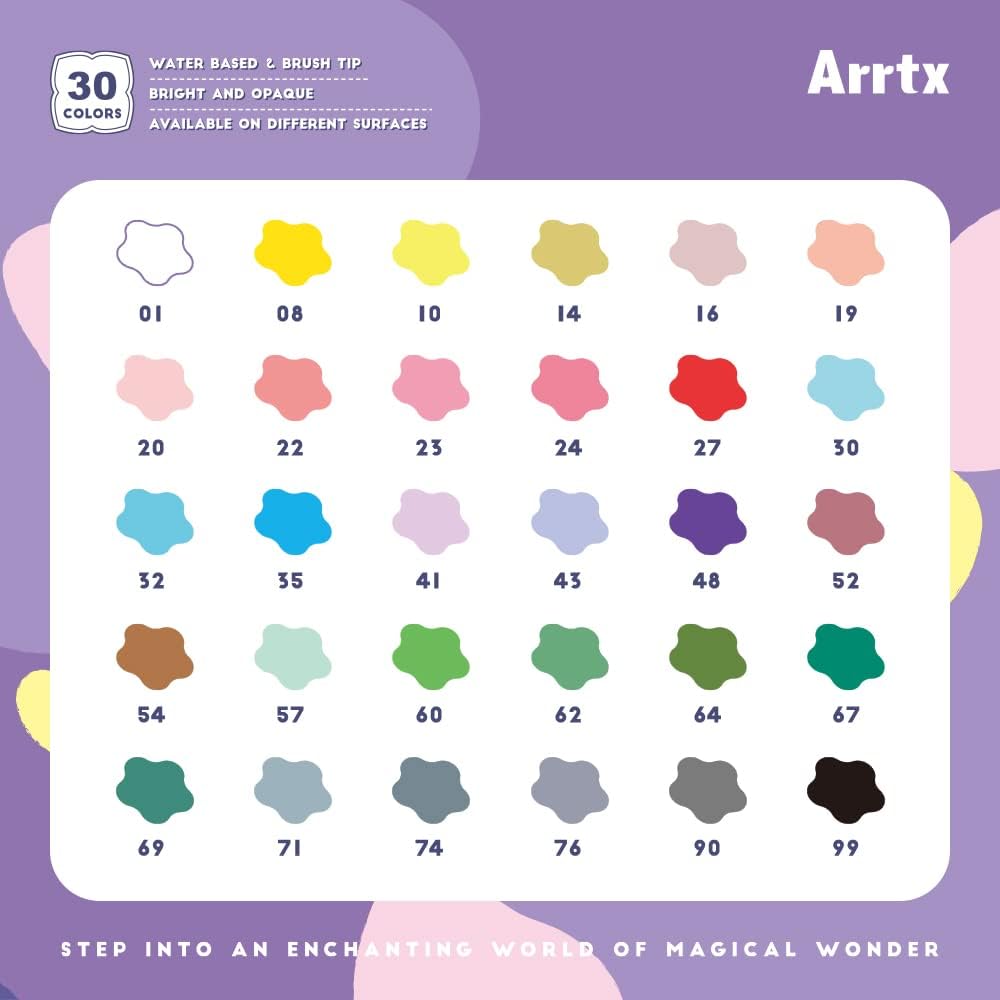 Thumbnail 6 de Arrtx 30 colour acrylic paint pens