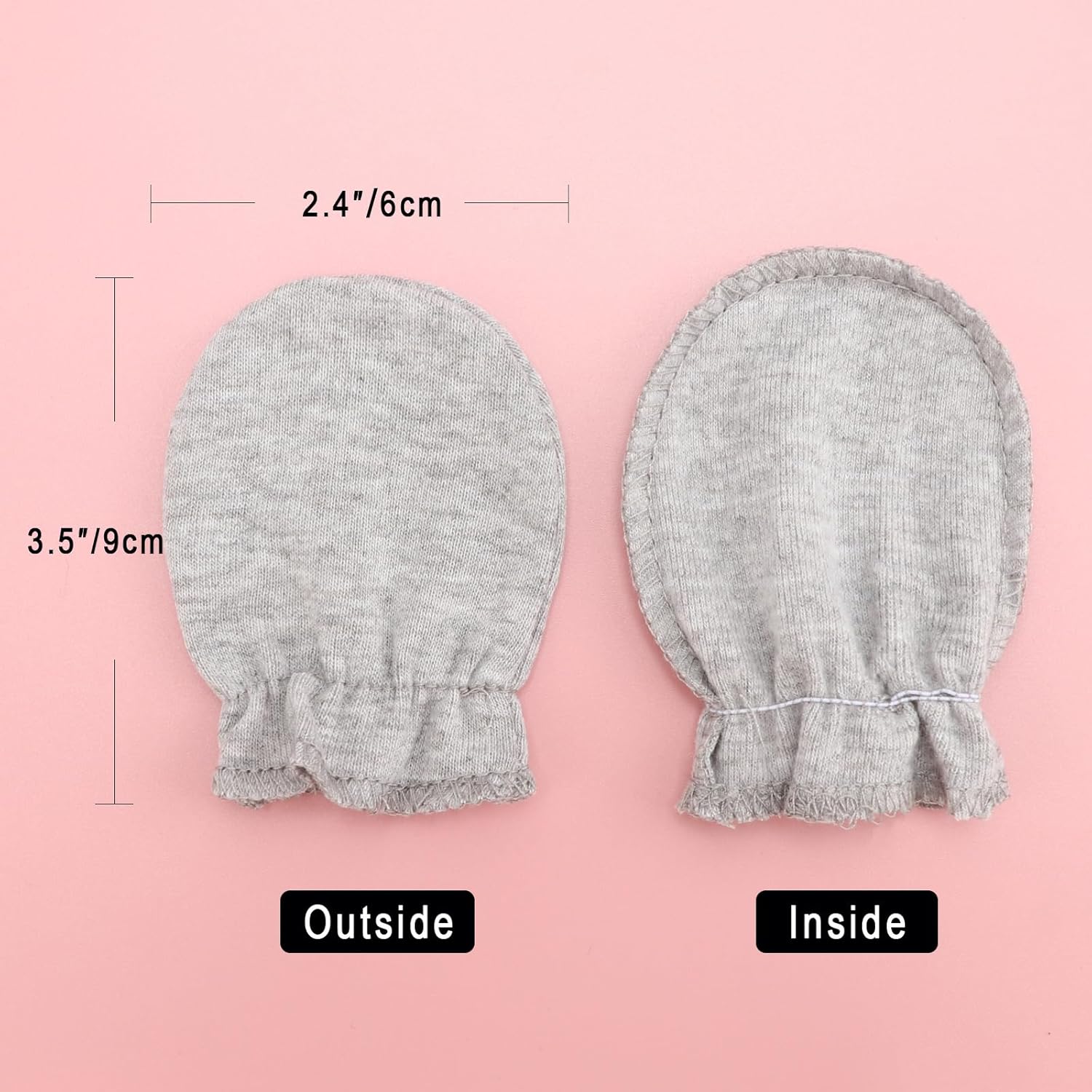 Thumbnail 2 de DRESHOW Newborn Baby Mittens: 8 Pairs of 100% Organic Cotton No-Scratch Gloves for 0–6 Months