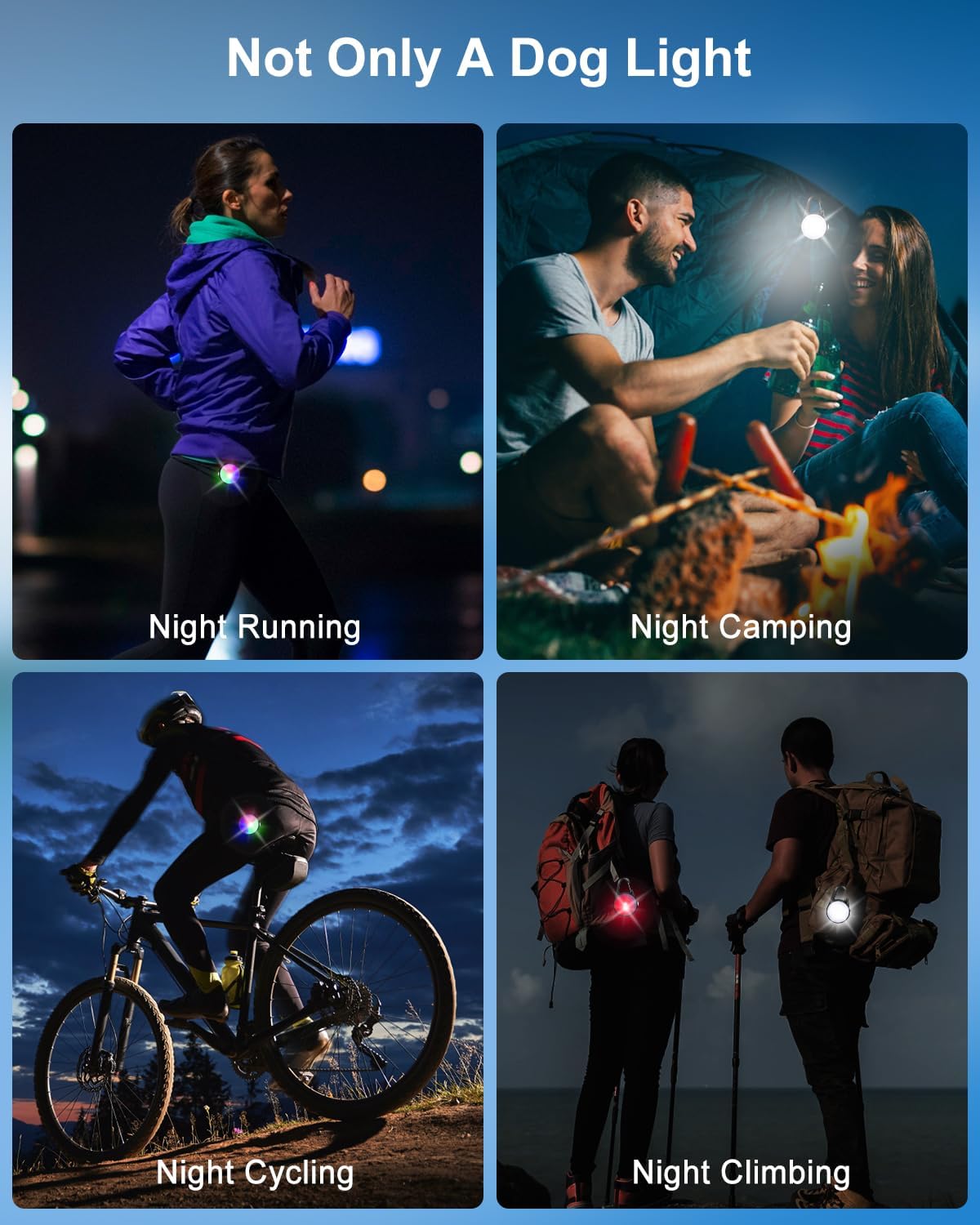 Thumbnail 6 de DAAMENT TTMS-DCL-001-E Dog Collar Lights, 4 Modes, Rechargeable, 2-Pack