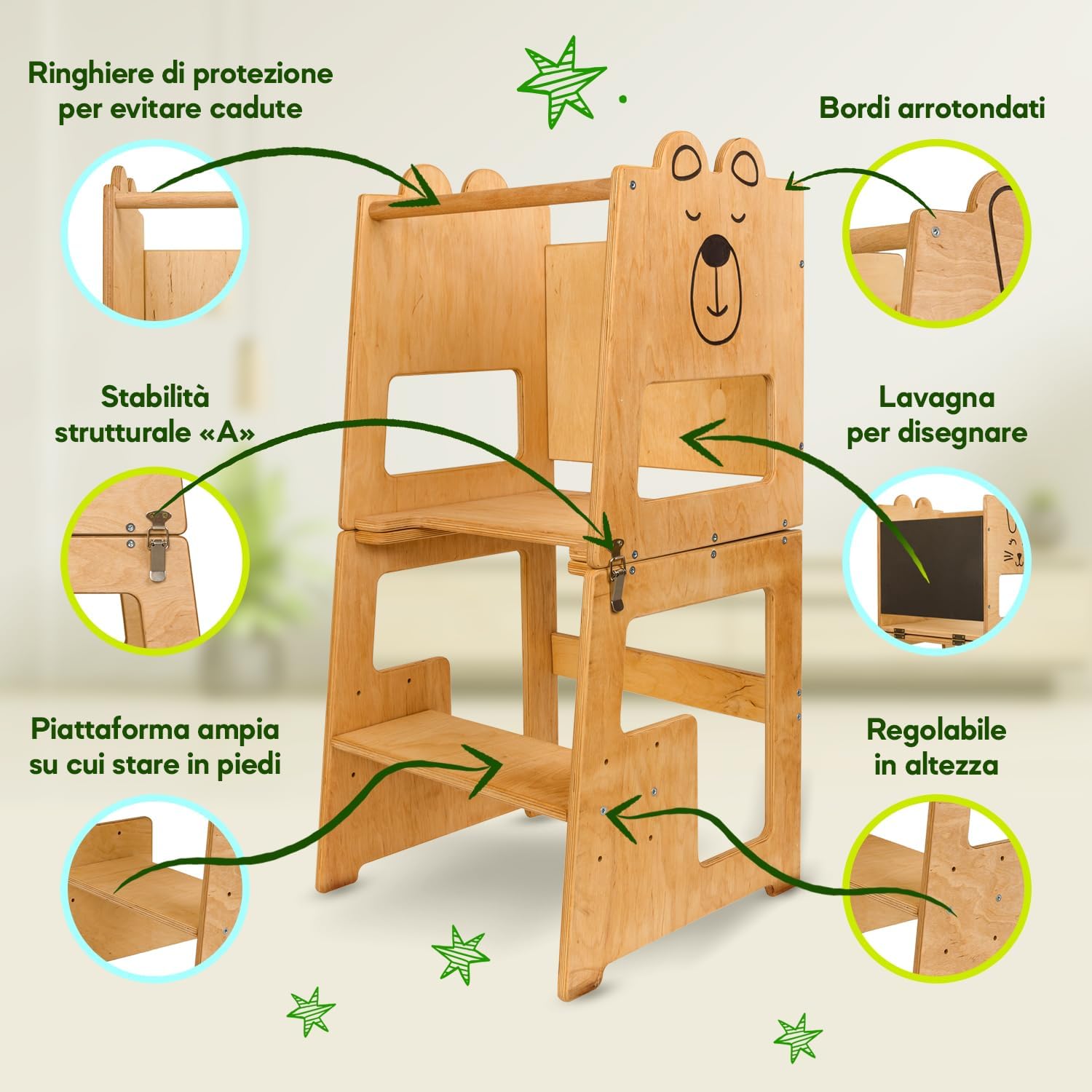 Detalle 2 de KAUZA Torre Montessoriana 3-in-1 40 kg
