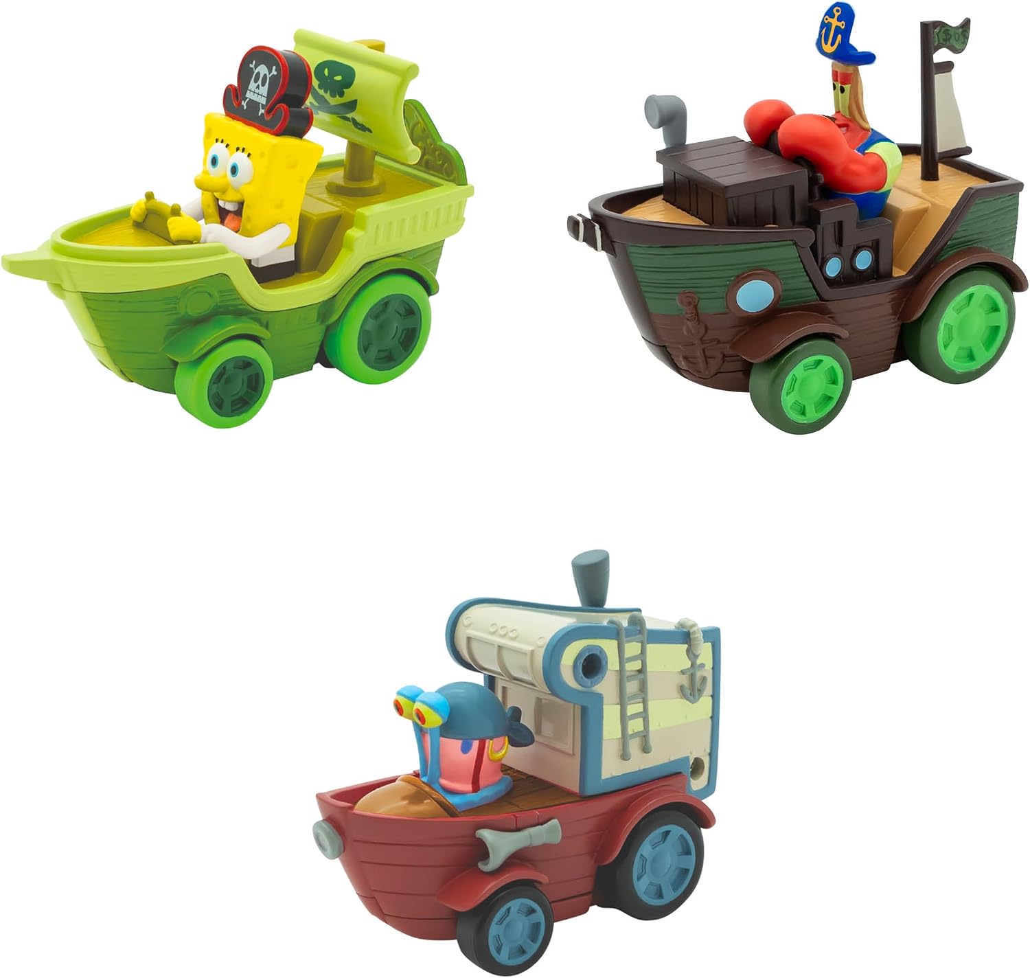 Detalle de SpongeBob Rev-Up Racers 3-Vehicle Set