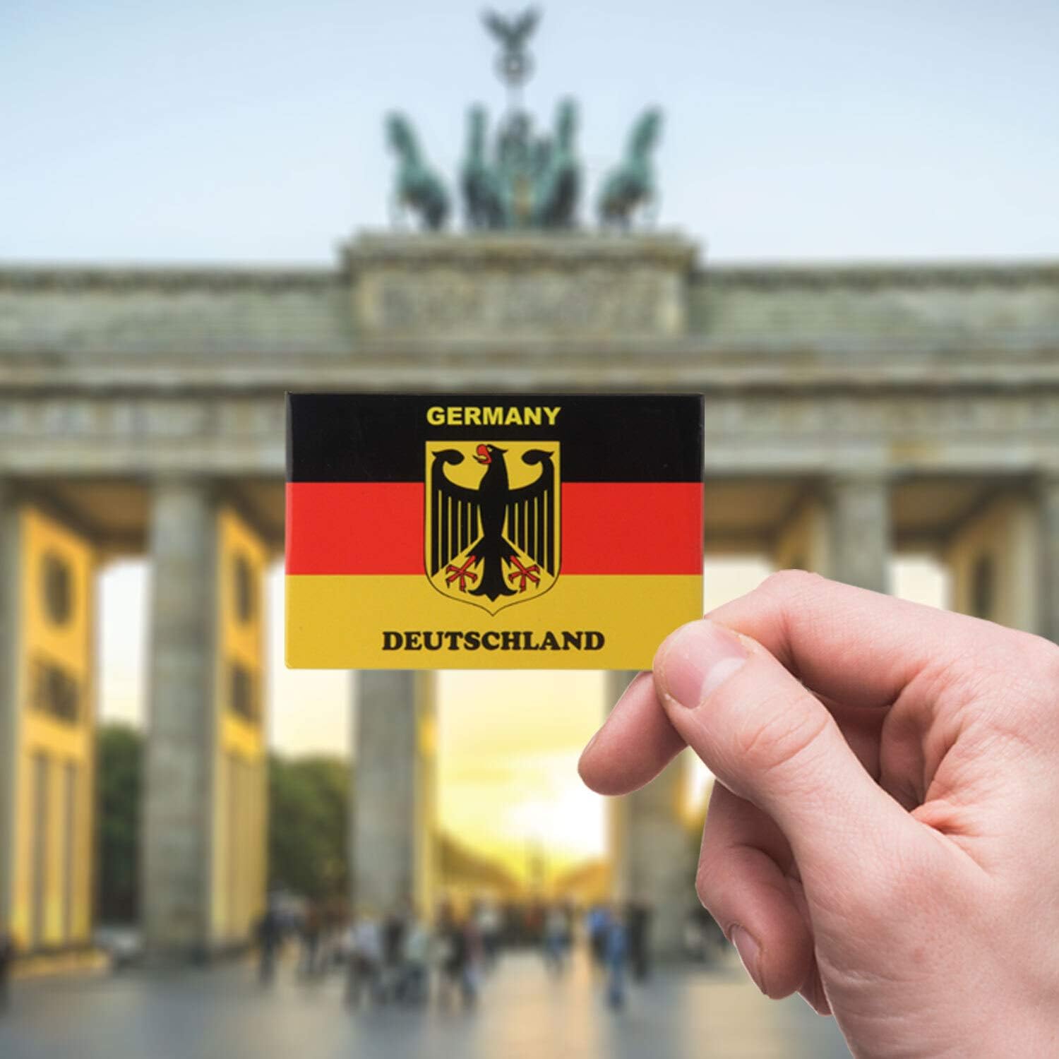 Thumbnail 3 de Aimant pour réfrigérateur drapeau allemand avec aigle – souvenir Berlin, forte tenue (photo magnet 8 x 5,5 cm)