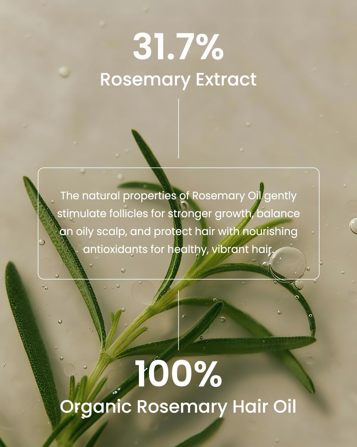 Detalle de Yoauoop Olio di Rosmarino 50 ml per capelli