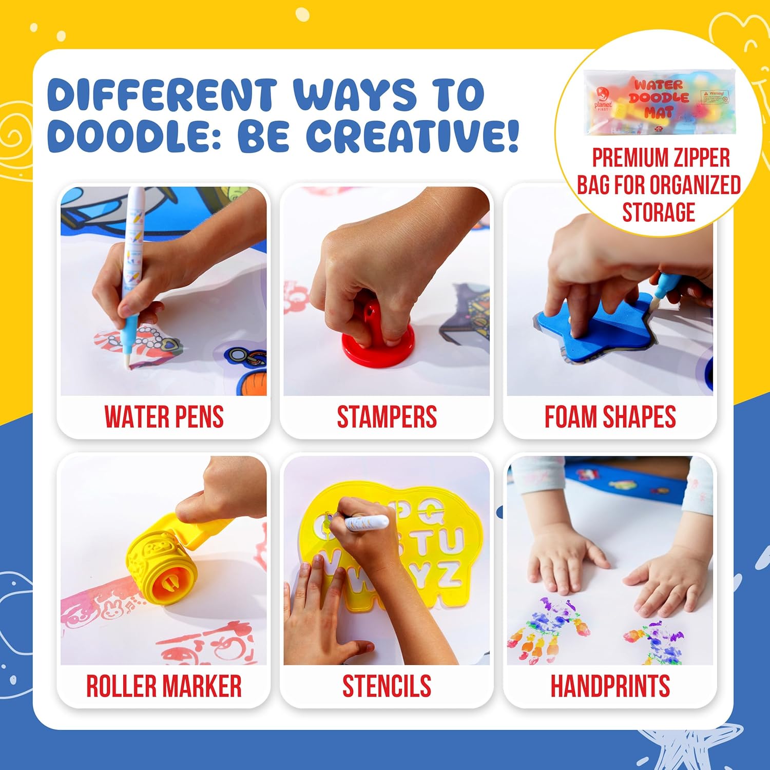 Thumbnail 2 de Water Doodle Mat – Sea Life (100 x 80cm): Mess-Free Water Drawing for Kids Aged 3–8