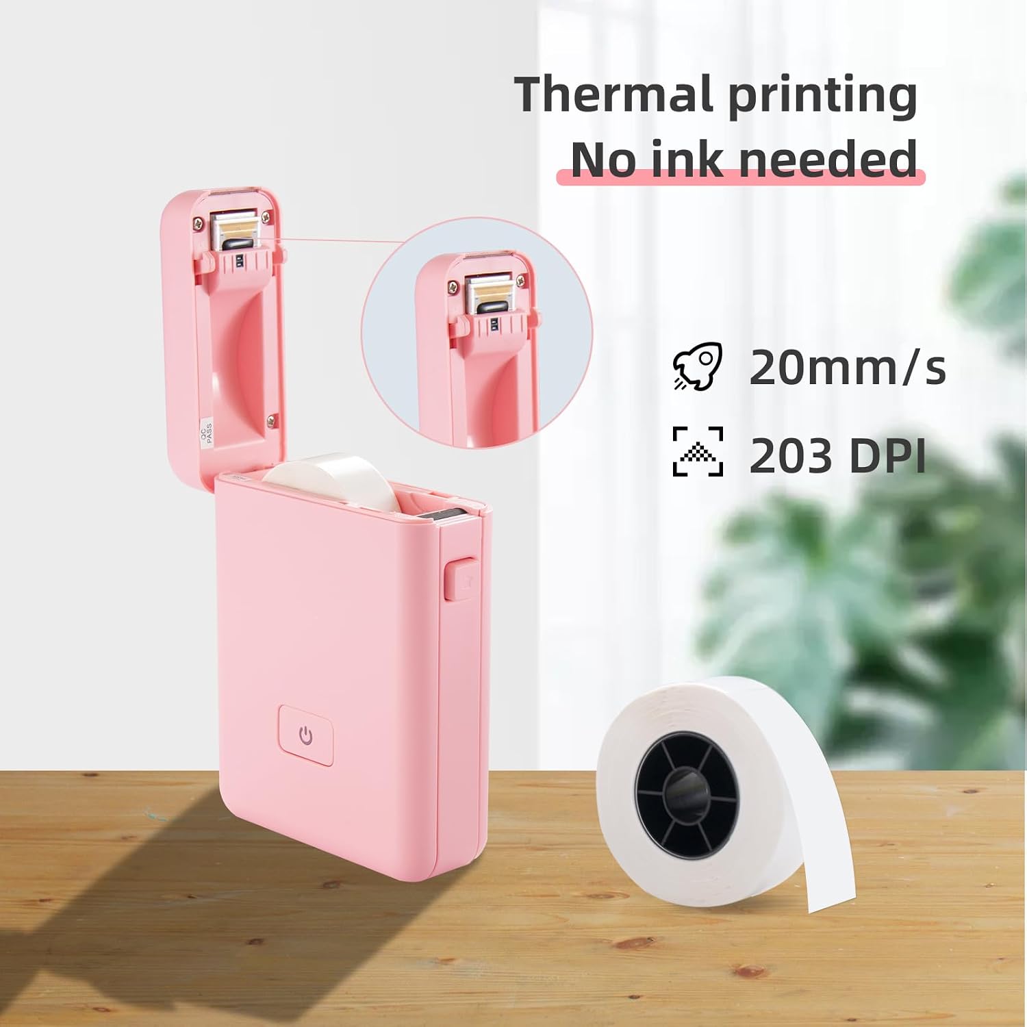 Detalle 2 de vretti Sticker Maker Mini Label Maker HP2 : imprimante étiquettes Bluetooth portable