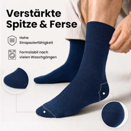 Thumbnail 4 de SukModen Diabetiker-Socken Herren & Damen – 10 Paar, ohne Gummibund, weiche Baumwolle