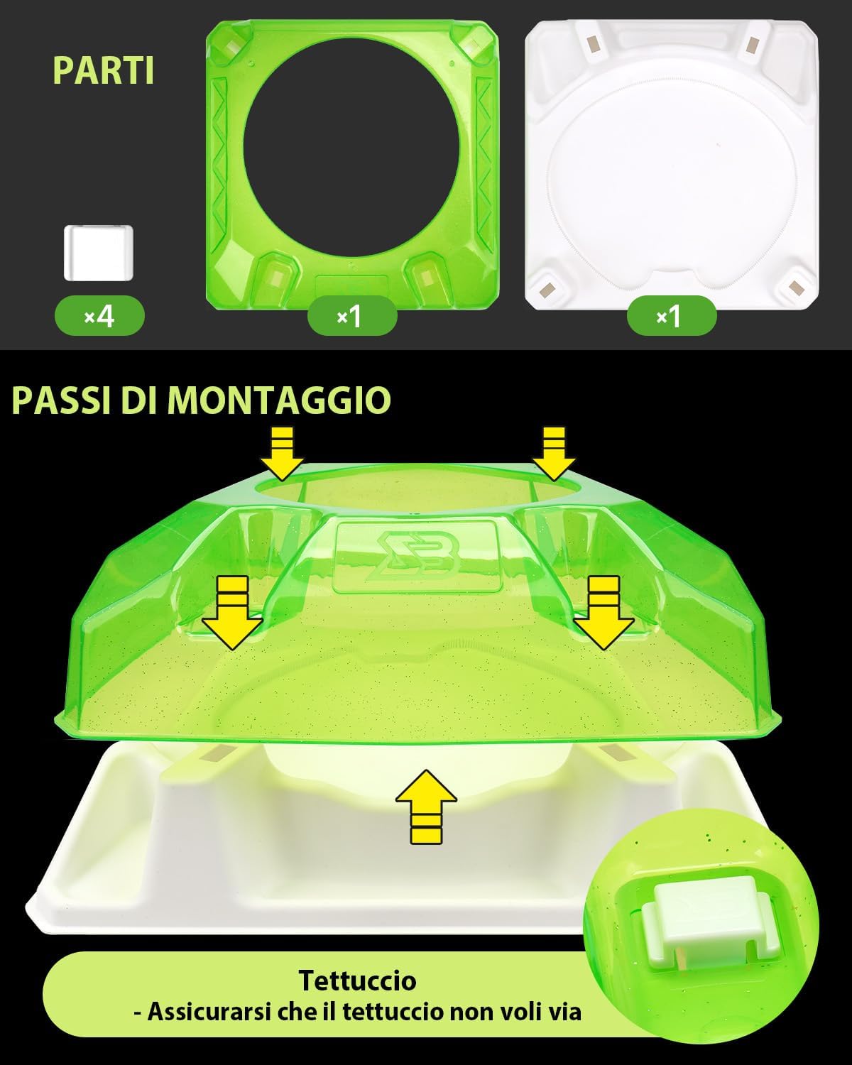 Detalle de DEZAWRTY Grande X Stadium Arena Set - Set da battaglia con 6 trottole, 2 lanciatori e Xtreme con X-Celeration Rail