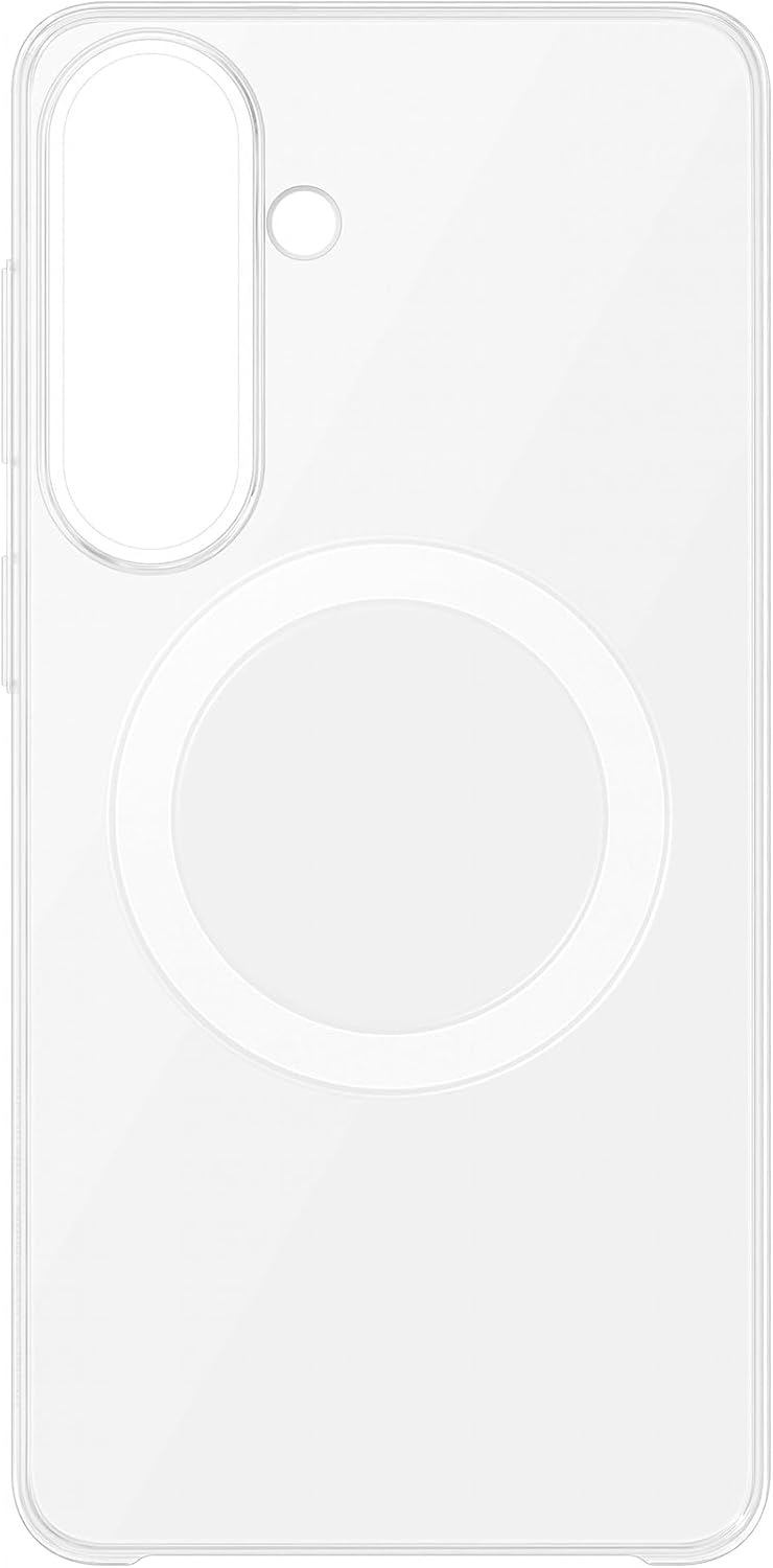 Detalle de Samsung Clear Magnet Case with Magnetic Power Profile per Galaxy S26+: protezione leggera e stile invisibile