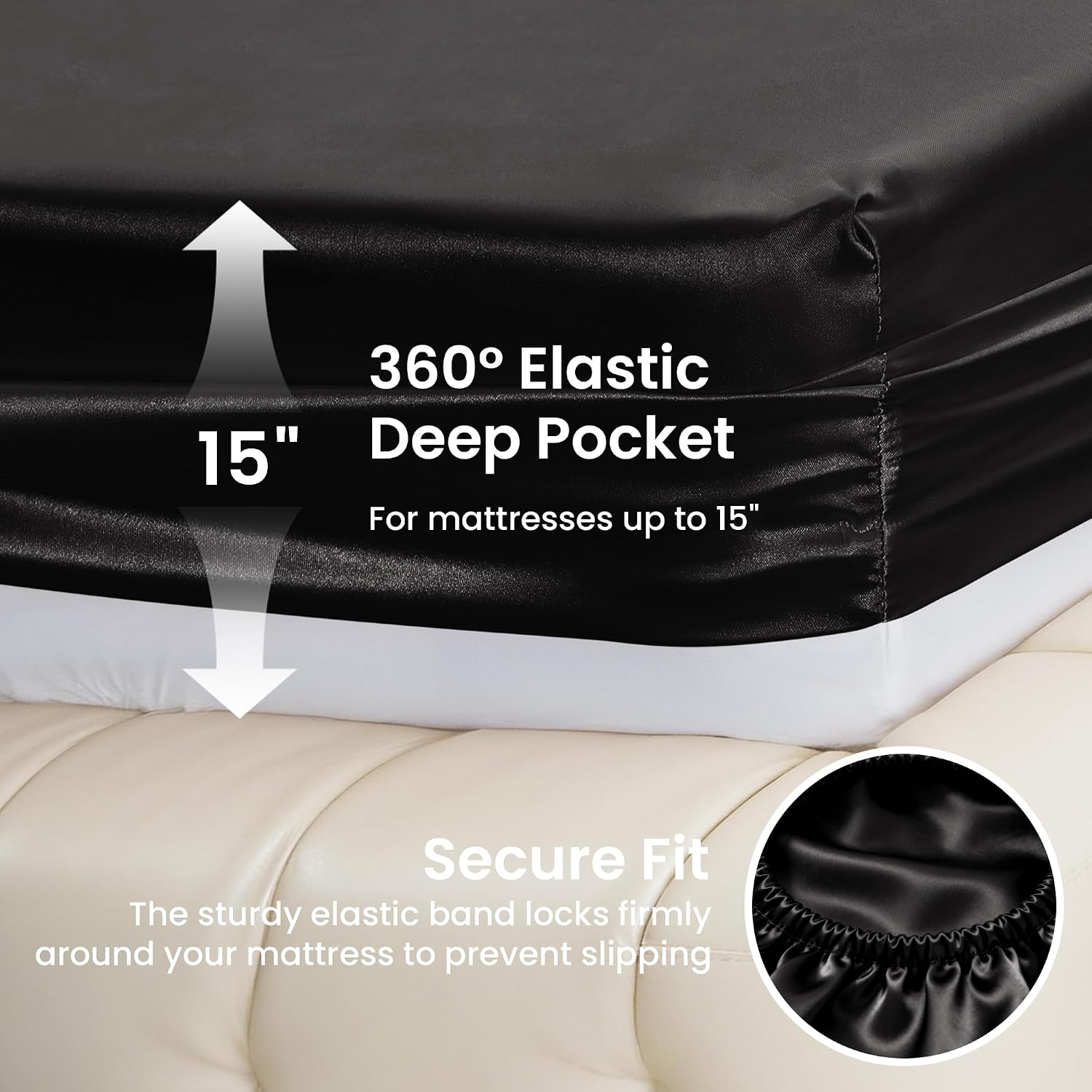 Detalle 2 de Love's cabin Satin Twin Sheets