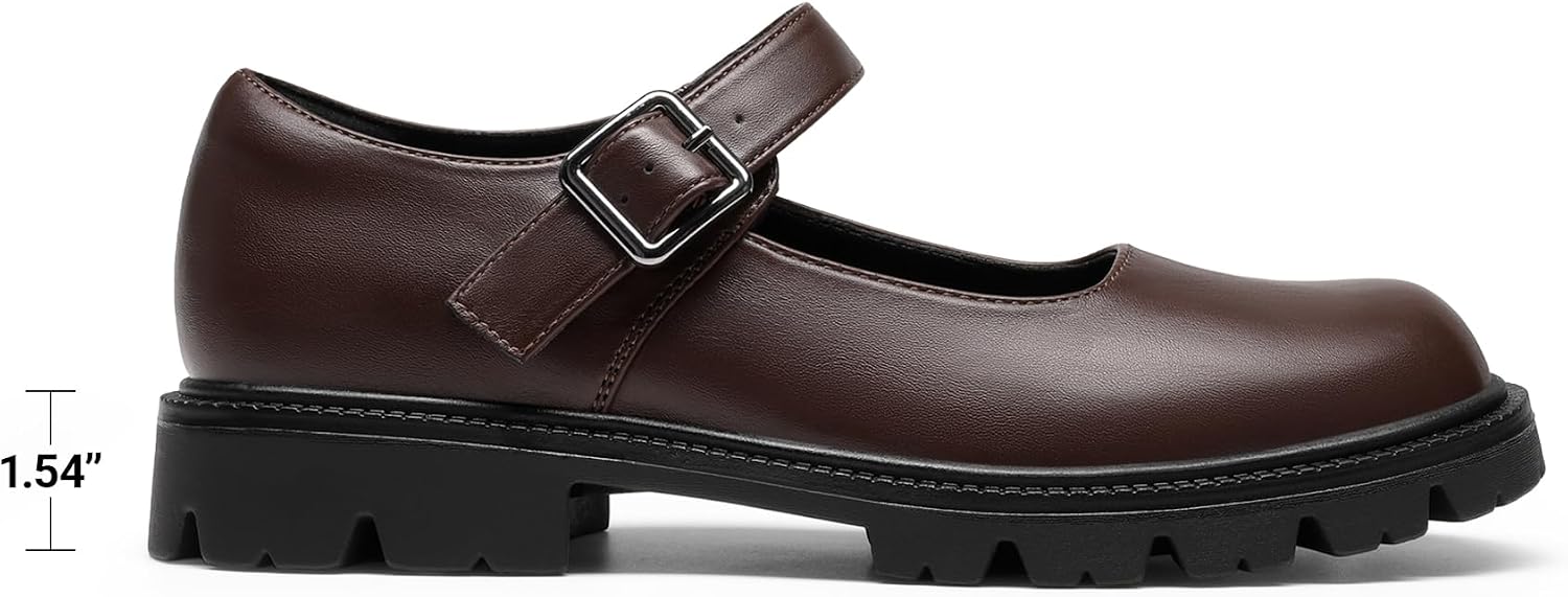 Detalle 2 de DREAM PAIRS Mary Jane Flats with Adjustable Buckle