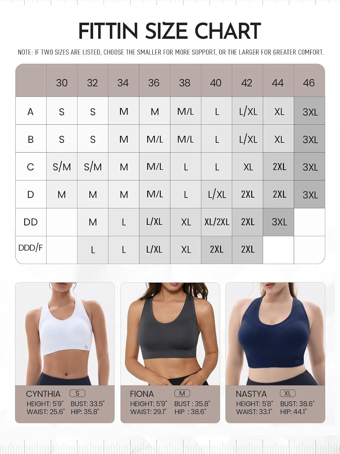 Thumbnail 5 de FITTIN Racerback Sports Bra for Women – Padded Seamless Activewear