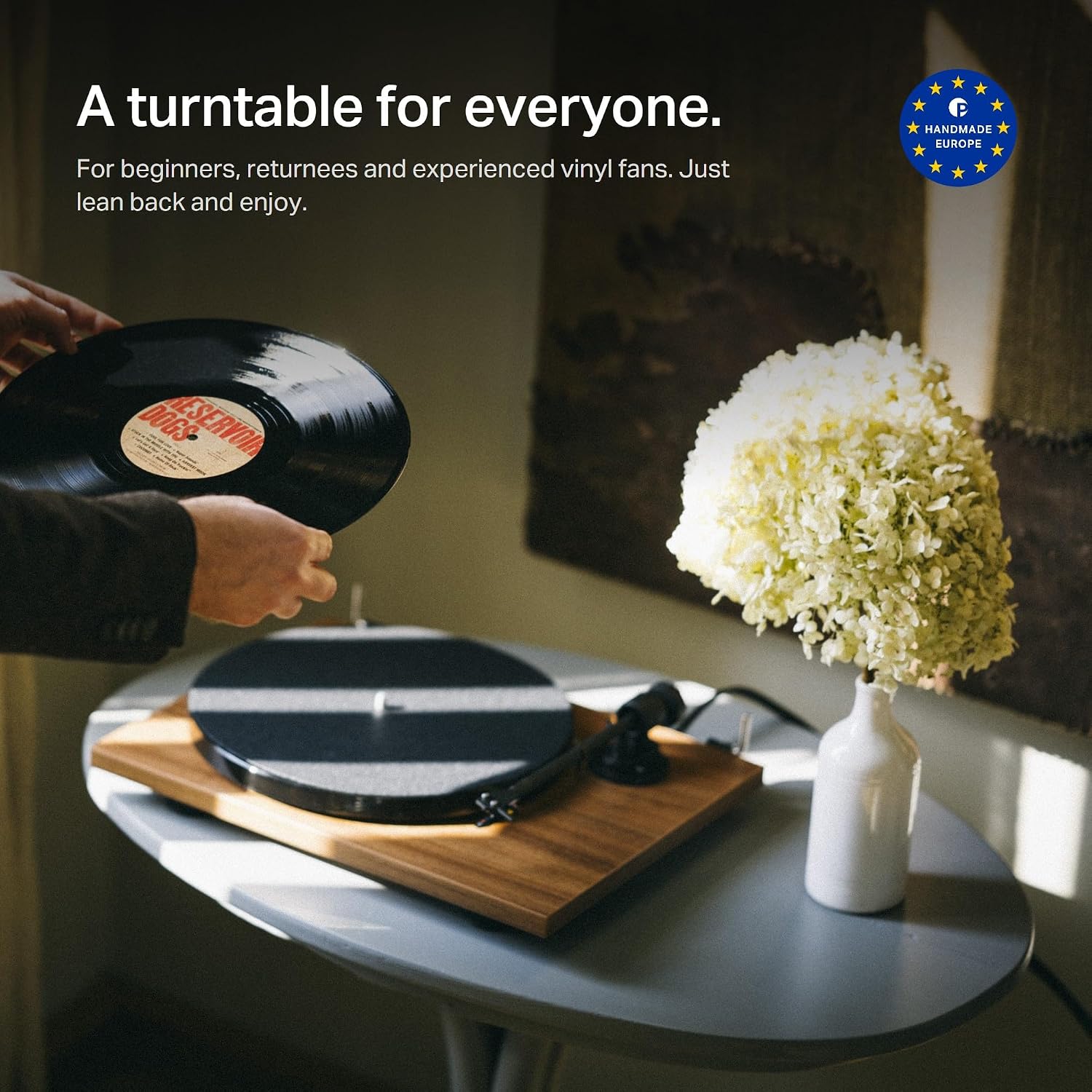 Detalle 2 de Pro-Ject E1 Phono – gramofon z przedwzmacniaczem i wkładką AT 3600 L, biały mat