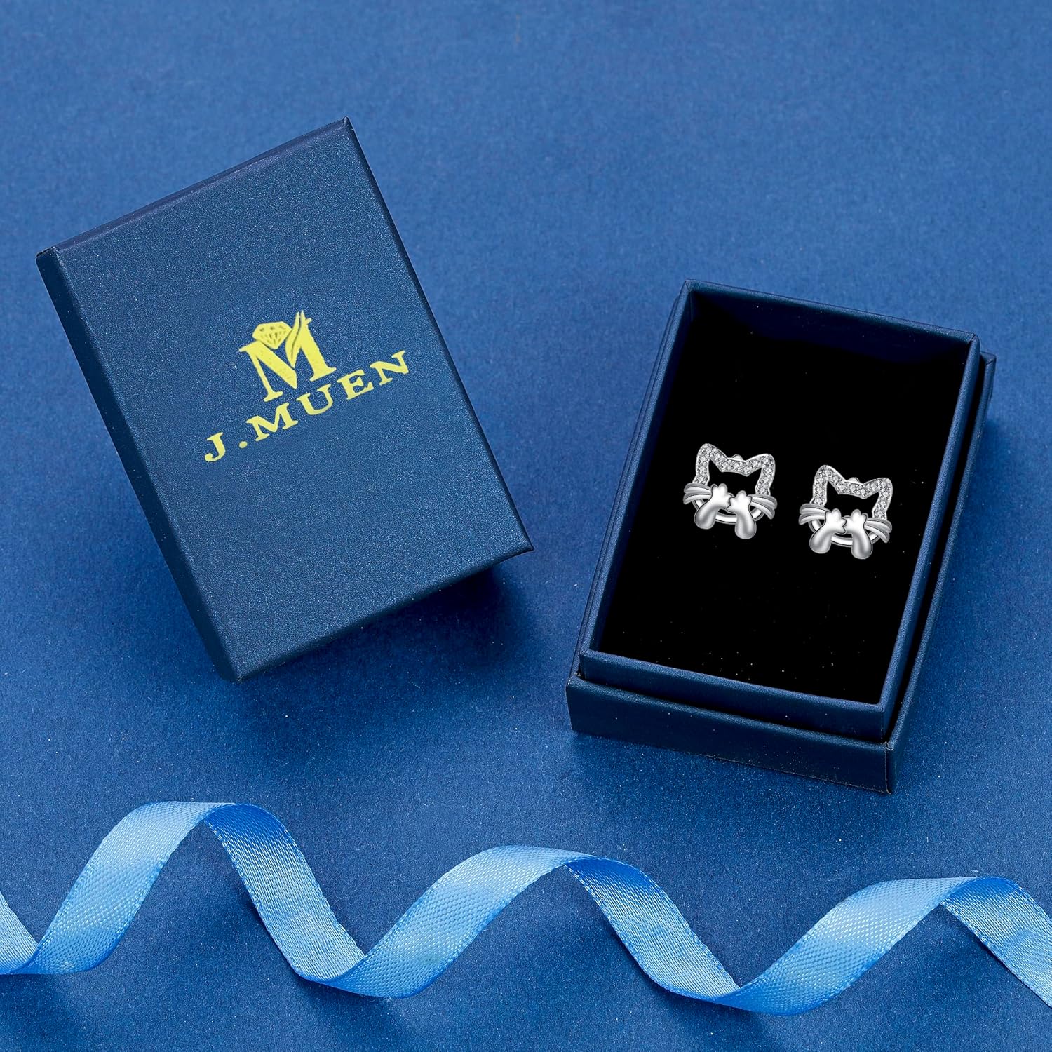 Thumbnail 6 de J.MUEN Boucles d'oreilles Chat/Licorne/Cheval en Argent Sterling 925 – pour femme