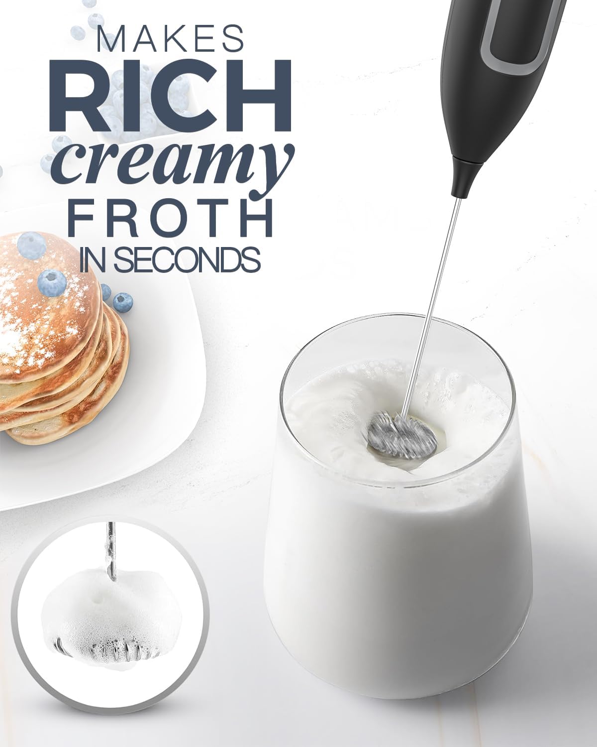 Thumbnail 1 de Milk Frother Handheld 15-20s