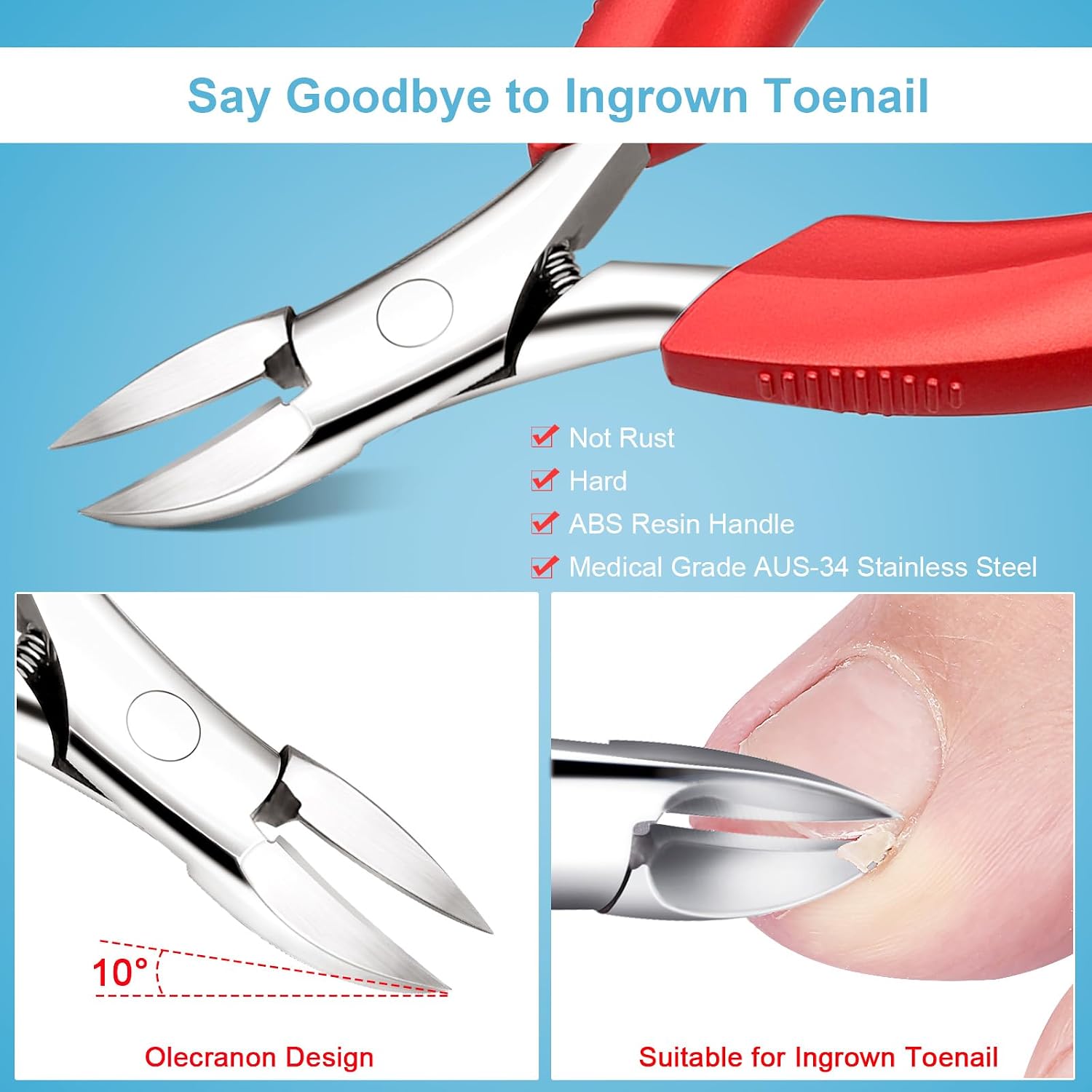 Detalle de Orelex Nagelschere Set 4-teilig Edelstahl
