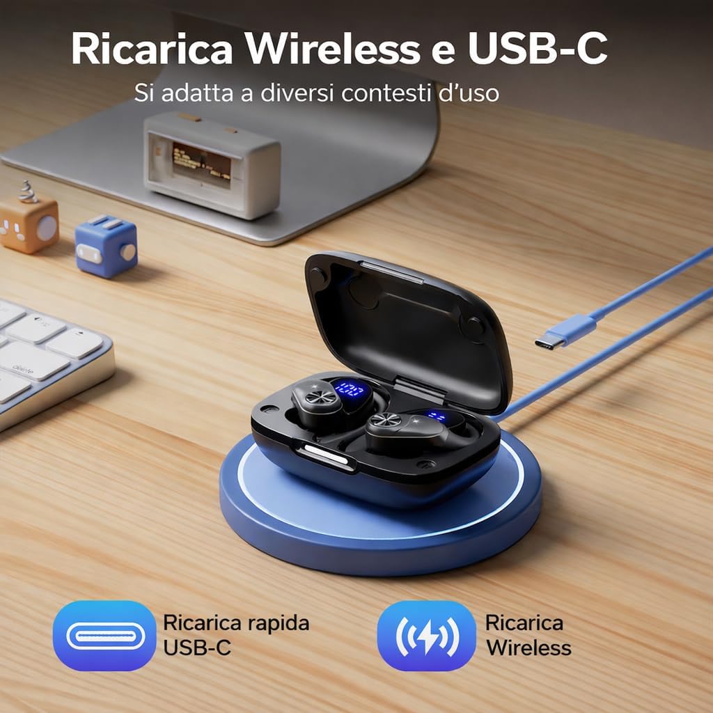 Thumbnail 4 de ECLVOX Cuffie Bluetooth Sport 5.3 80 ore