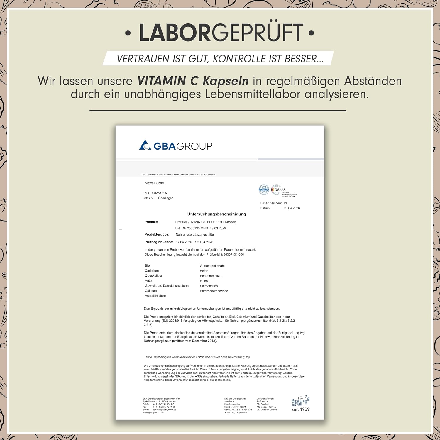 Detalle 1 de Vitamin C 500 mg Kapseln — 365 Tage Vorrat