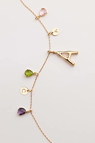 Detalle 2 de SINGULARU Charm Letter XL Letra M, baño oro 18 Kt 💍