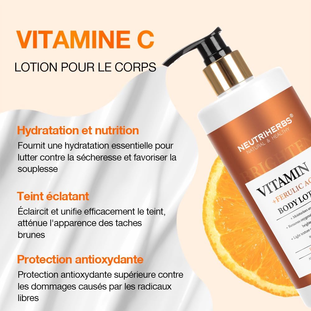 Thumbnail 6 de Neutriherbs Lotion corporelle pour femme – Hydrate et nourrit la peau sèche avec vitamine C (13,52 Fl Oz)