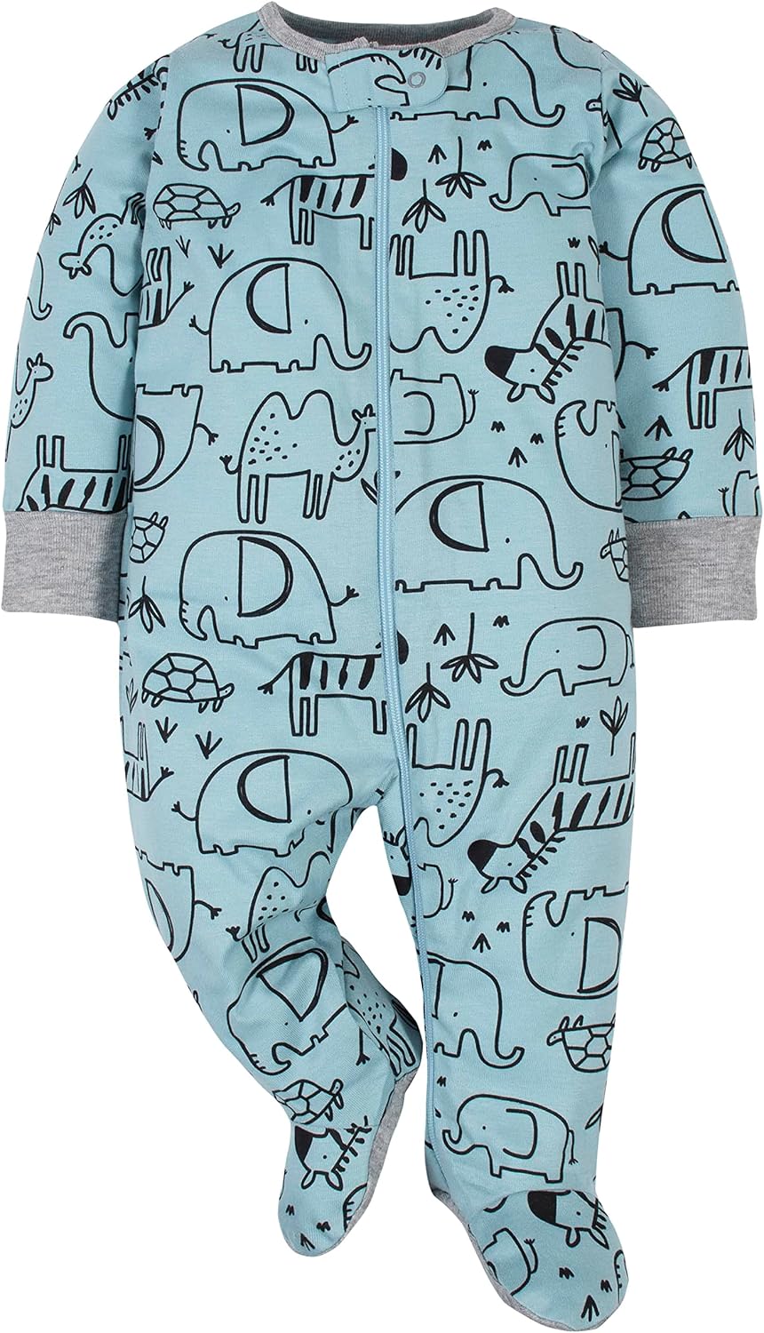 Detalle 2 de Gerber Baby Jungen 4er-Set Sleep ’N Play Füßlinge (Neugeborene & 0–3 Monate / größere Größen)