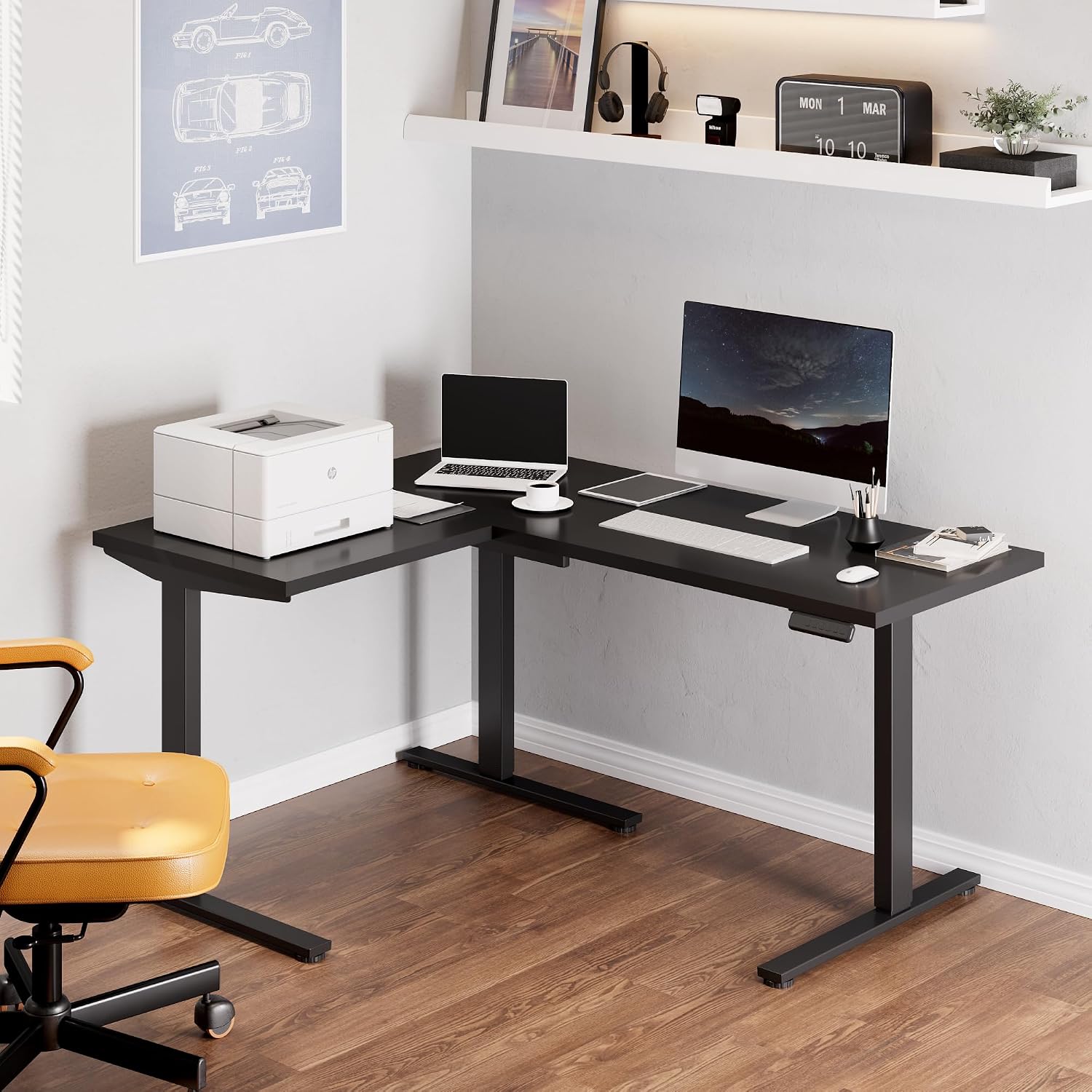 Detalle 2 de FLEXISPOT L-Shaped Standing Desk 63 x 48