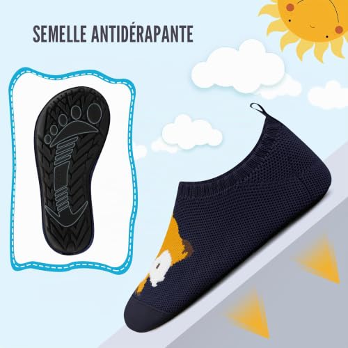 Thumbnail 3 de Kyopp Chaussons Enfant Garçon Fille Respirant Antidérapants en Tissu Doux