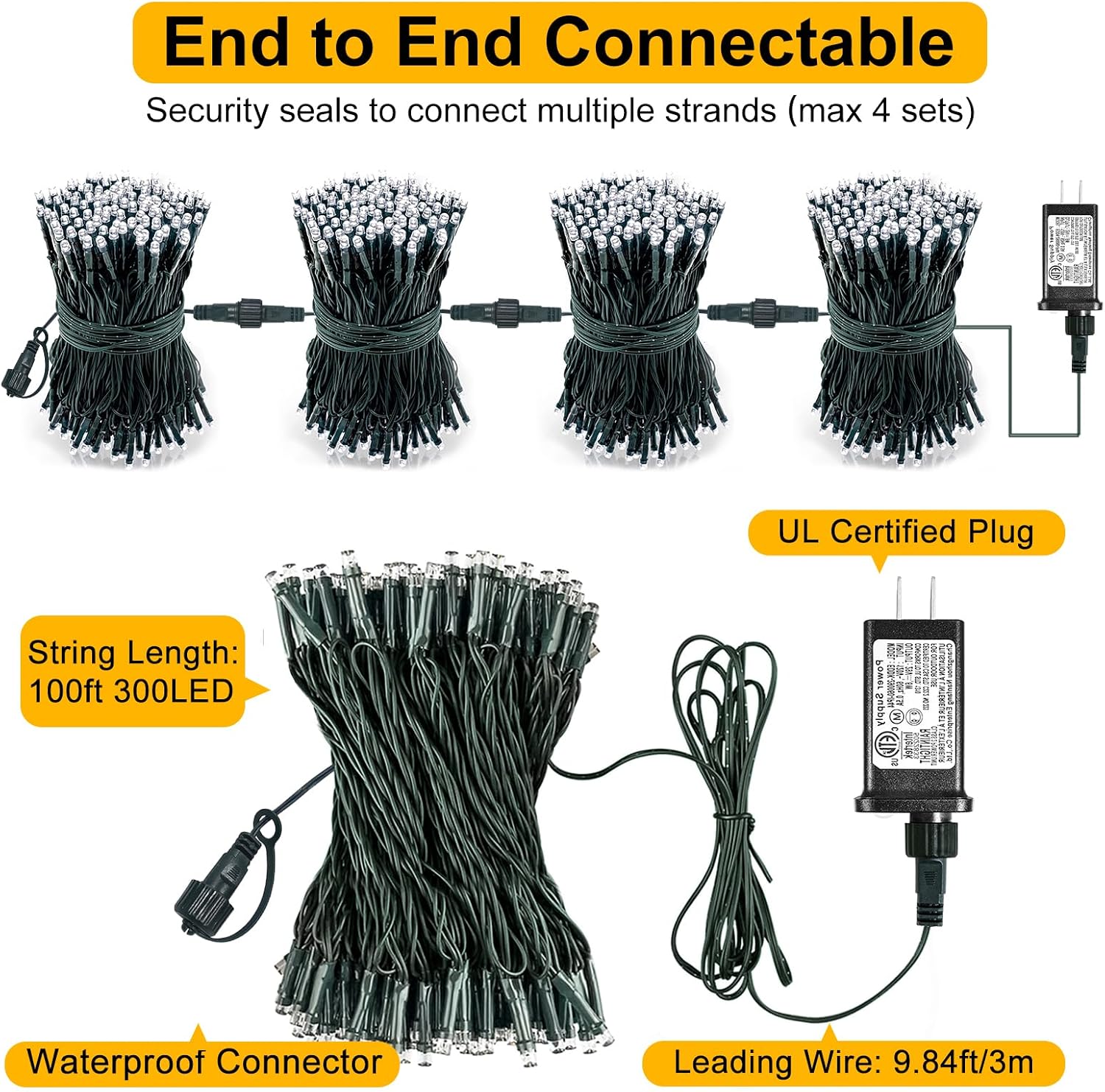 Detalle de Nielfoi Purple Halloween String Lights 100 ft