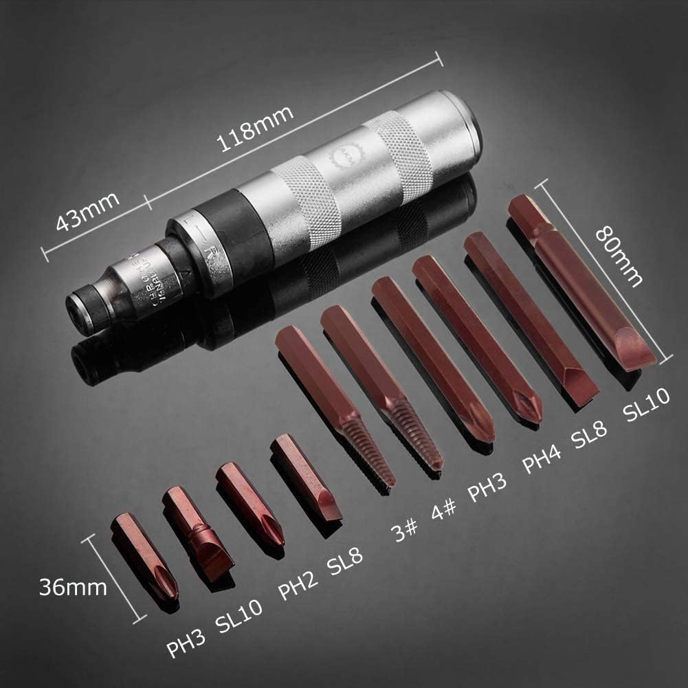 Thumbnail 2 de AKM TOOL manueller Wende-Schlagschrauber-Satz 1/2" – 12-teilig mit S2-Stahl-Bits und Schraubenausdrehern