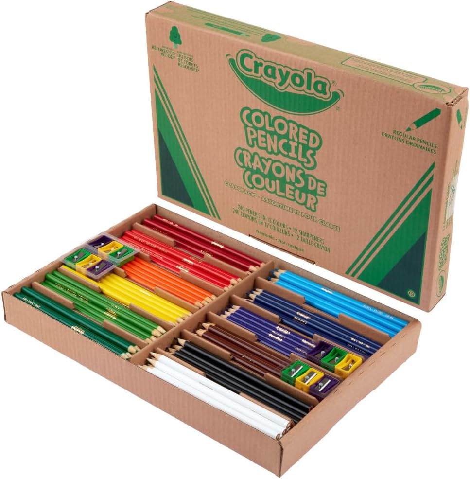 Thumbnail 2 de Crayola Colored Pencils Classpack (240ct) — Bulk 12-Color Pencils with Sharpeners for Classroom Use