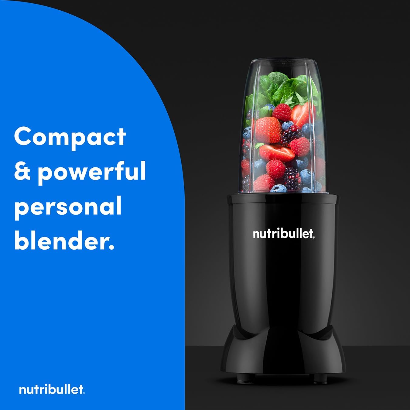 Detalle de nutribullet Blender 600 Series 7 Piece Kit (Black) – Powerful 20,000 RPM personal smoothie maker