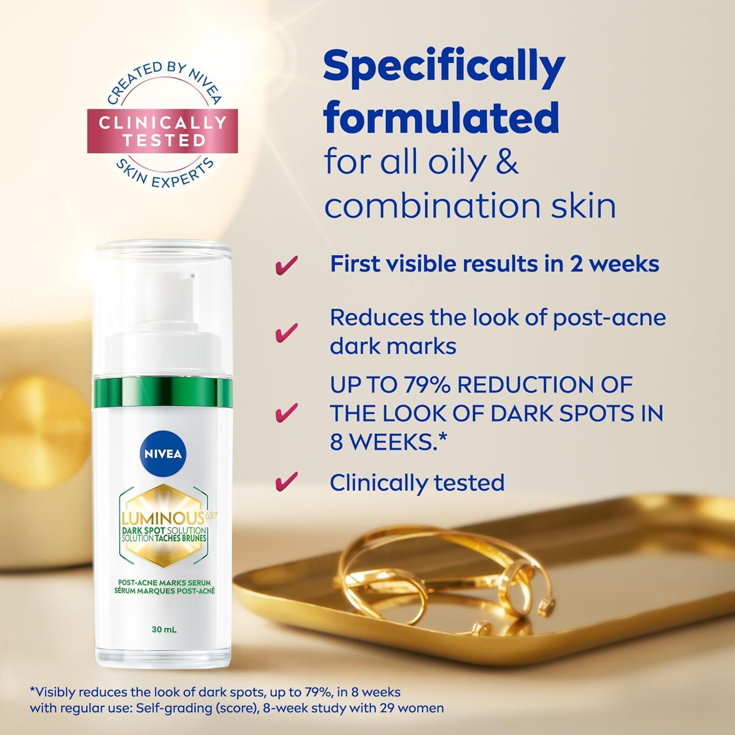 Detalle de NIVEA Post-Acne Marks Face Serum, 30 mL