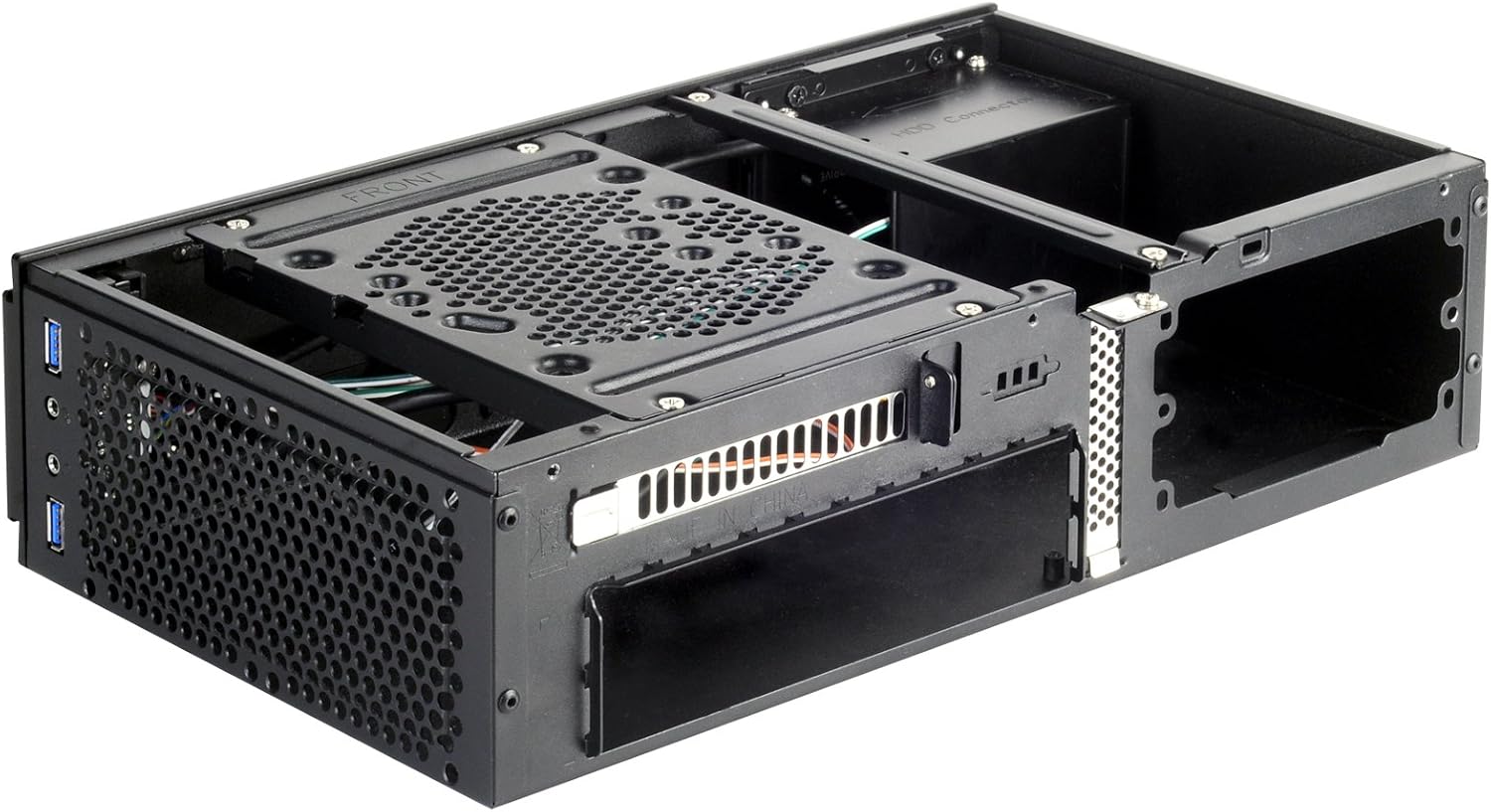 Detalle 1 de SilverStone SST-ML06B Milo – obudowa HTPC Mini-ITX 7 l z aluminiowym frontem