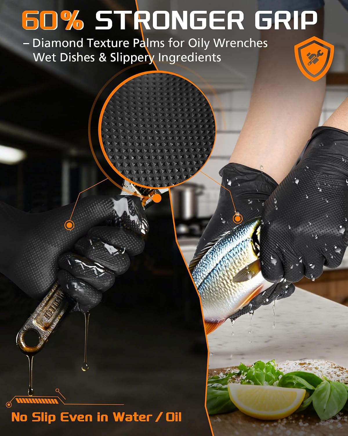 Detalle 2 de WCY Disposable Nitrile Gloves, 9 mil