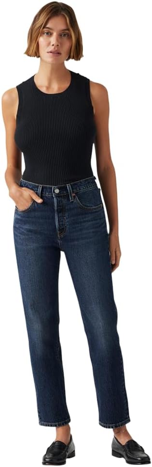 Detalle de Levi's Jeans da Donna 501 Crop High Rise, Straight Fit
