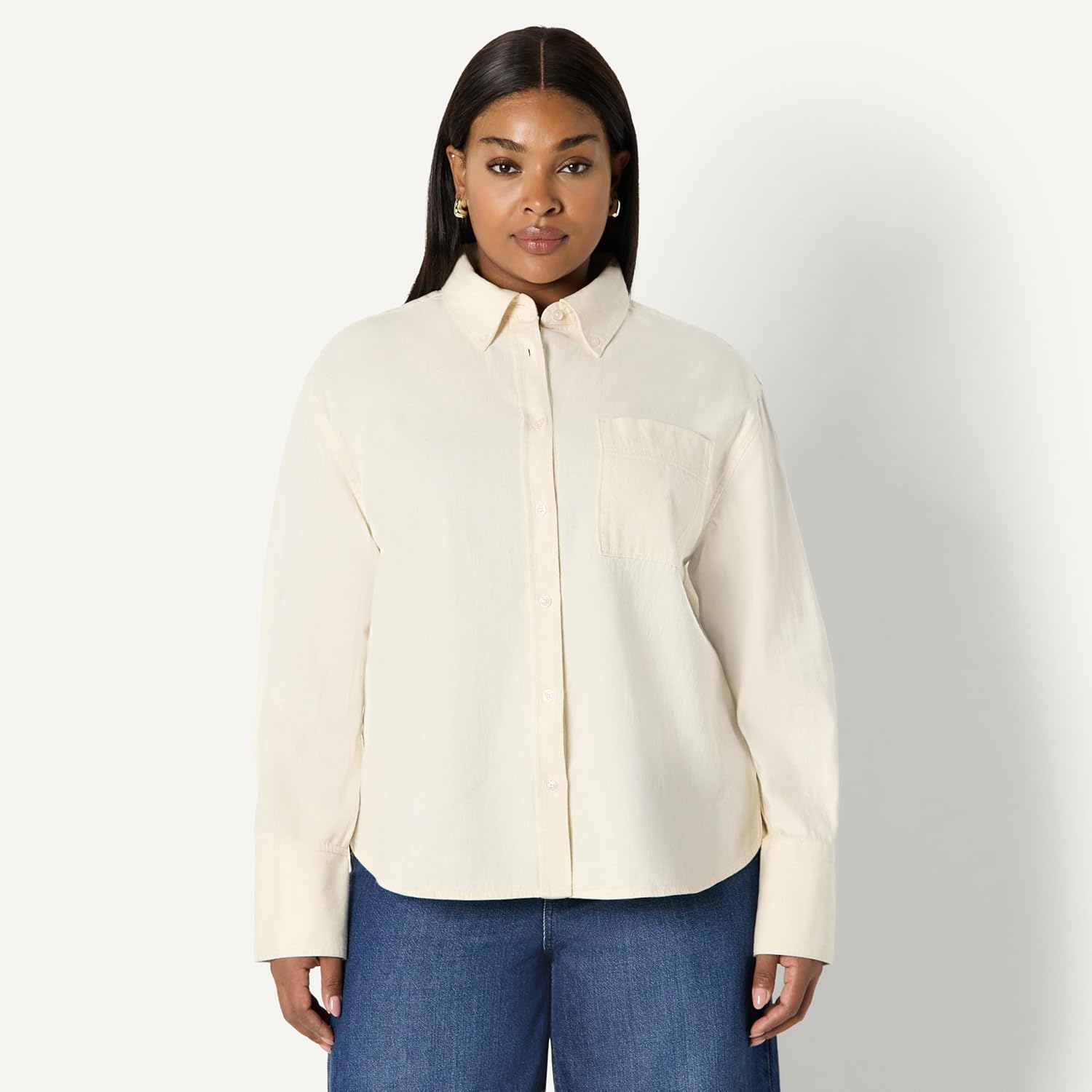 Thumbnail 5 de Amazon Essentials Damen Oversize-Denimhemd mit Knopfleiste