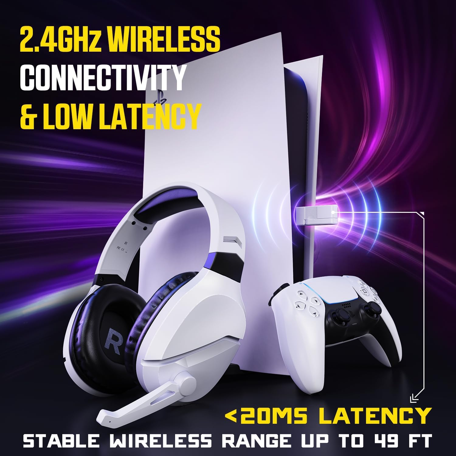Detalle 2 de WolfLawS Wireless Gaming Headset 48h