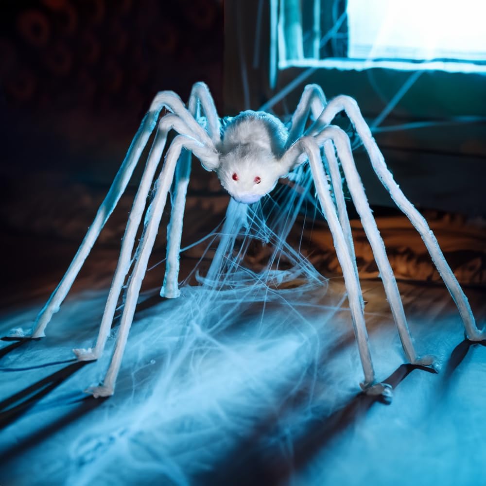 Thumbnail 6 de JOYIN 16676 White Giant Halloween Spider Decoration, 43-Inch Wide