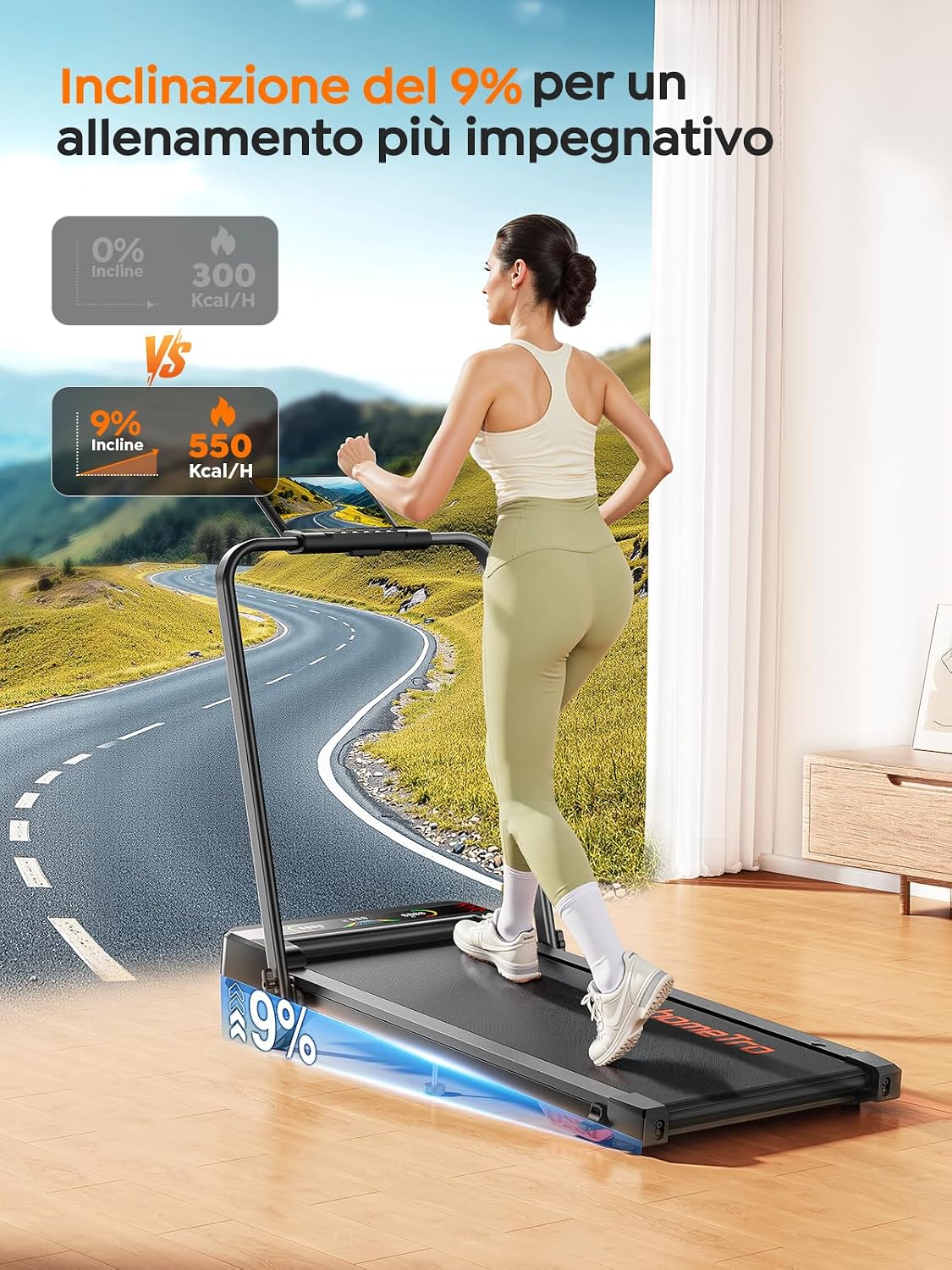 Thumbnail 5 de Tapis roulant pieghevole 2,5 HP 12 km/h