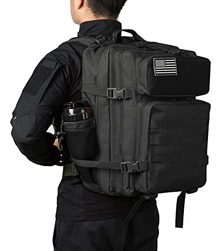Thumbnail 3 de QT&QY Mochila táctica militar 45L con sistema MOLLE y compartimento para portátil (hasta 17")