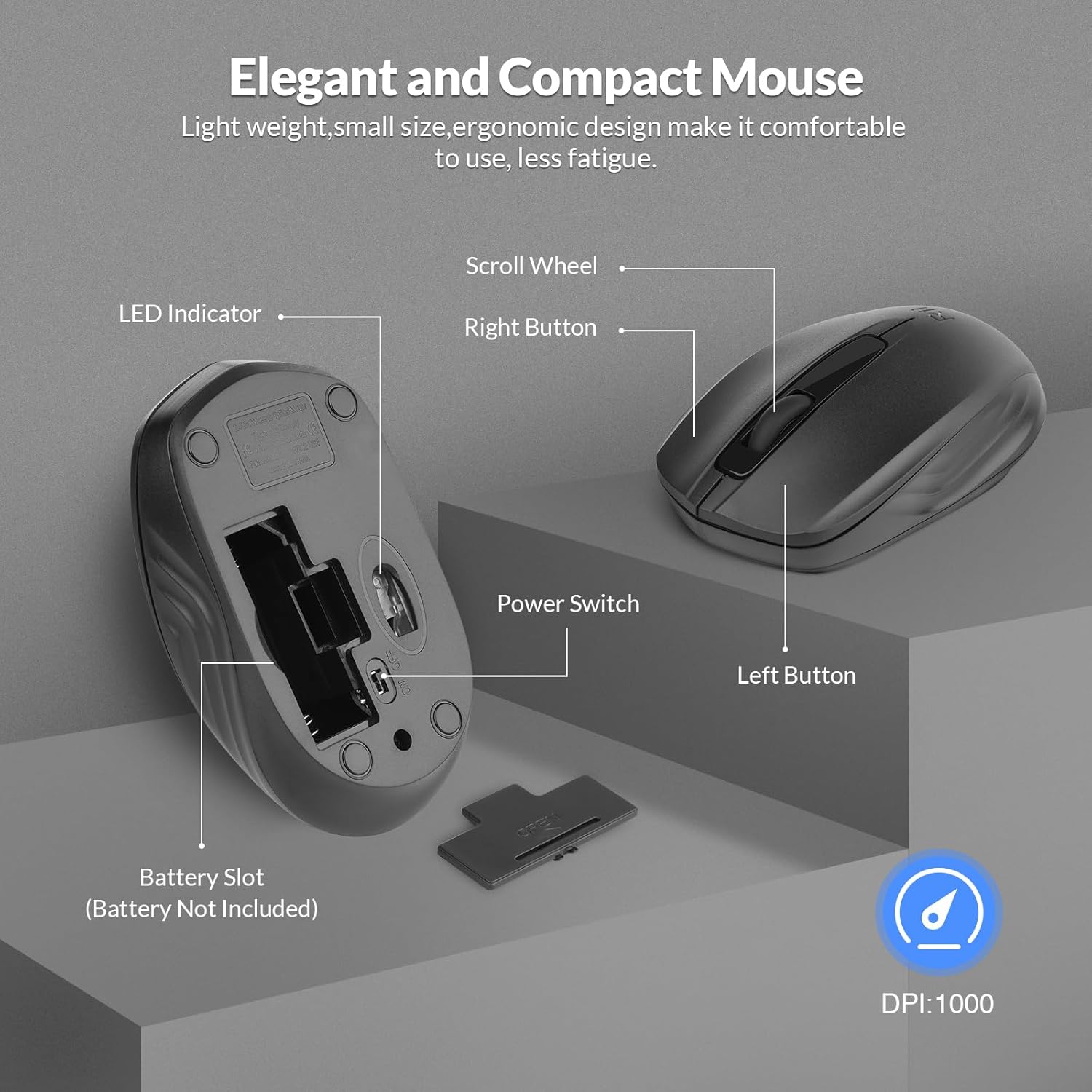 Thumbnail 5 de Rii RK200 wireless keyboard and mouse 104-key