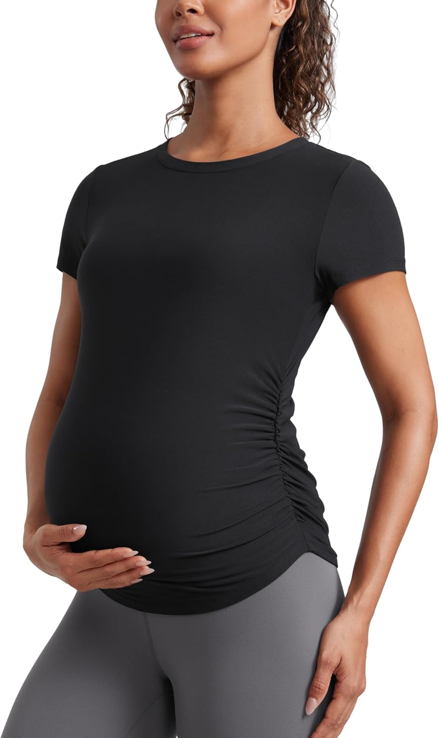 Thumbnail 6 de CRZ YOGA Womens Cloudweight Maternity Side Ruched T-Shirt
