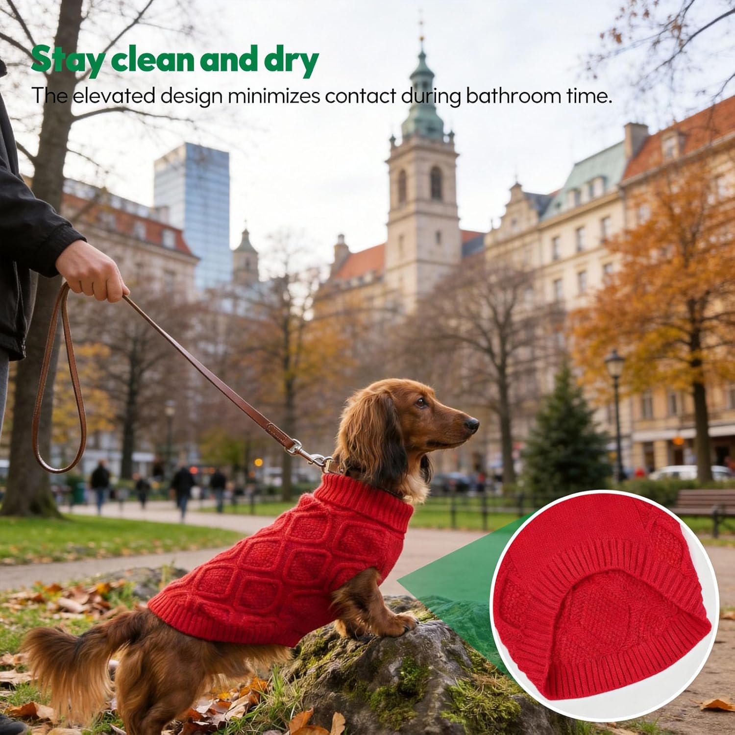 Thumbnail 6 de Pull KONVINIT sans manches à col roulé pour petit chien, rouge/bleu (hiver & Noël)