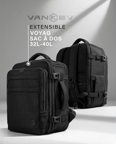 Thumbnail 7 de VANKEV Sac à dos cabine extensible 32-40 L, 45 × 36 × 20 cm, ordinateur 16 pouces