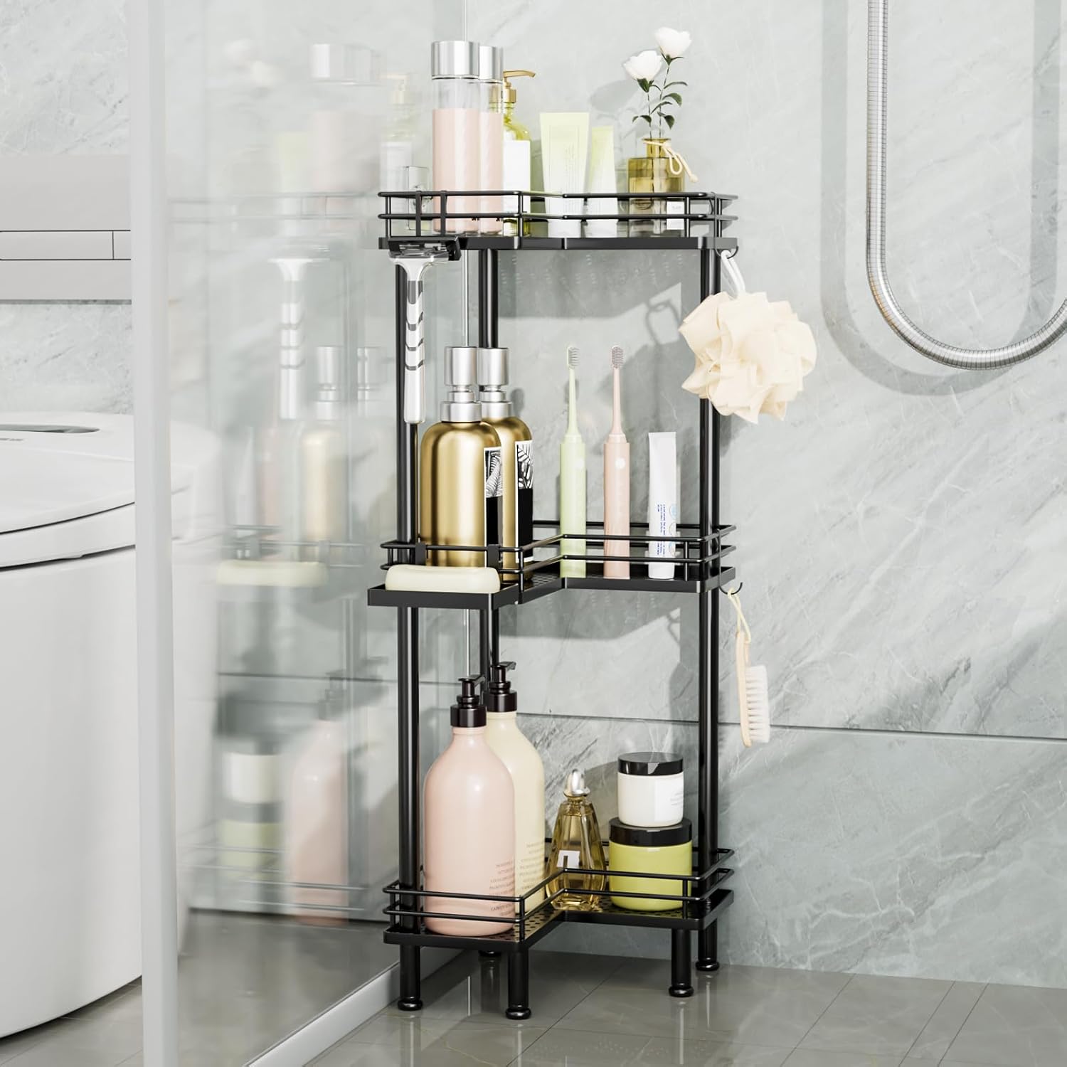 Thumbnail 5 de Consumest Corner Shower Caddy 3-Tier Organizer