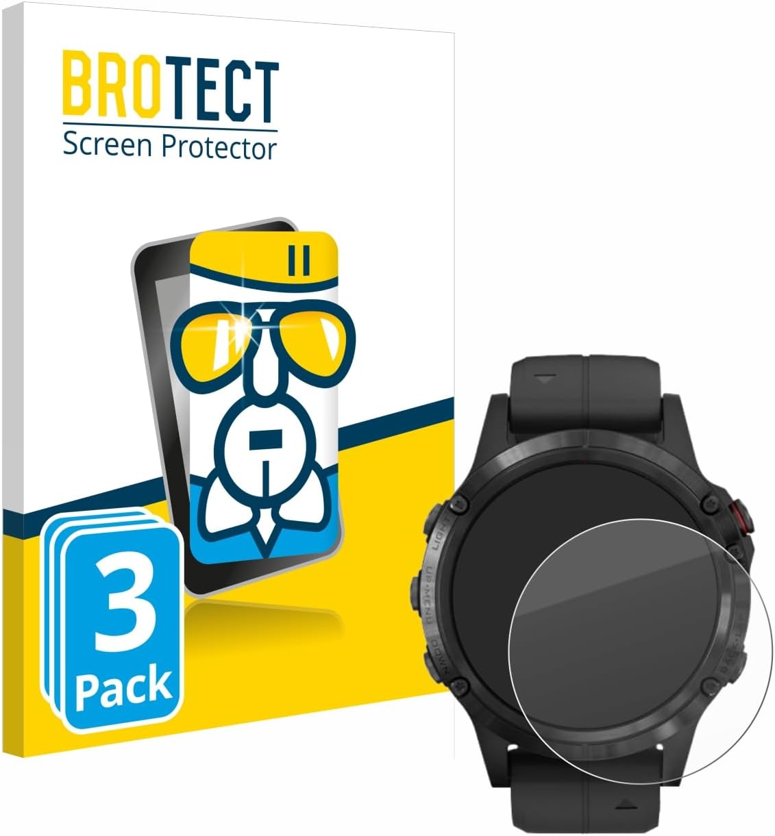 Thumbnail 6 de brotect Glass Screen Protector Film for Garmin Fenix 5 Plus (47 mm) – Glass-Foil 9H Protection