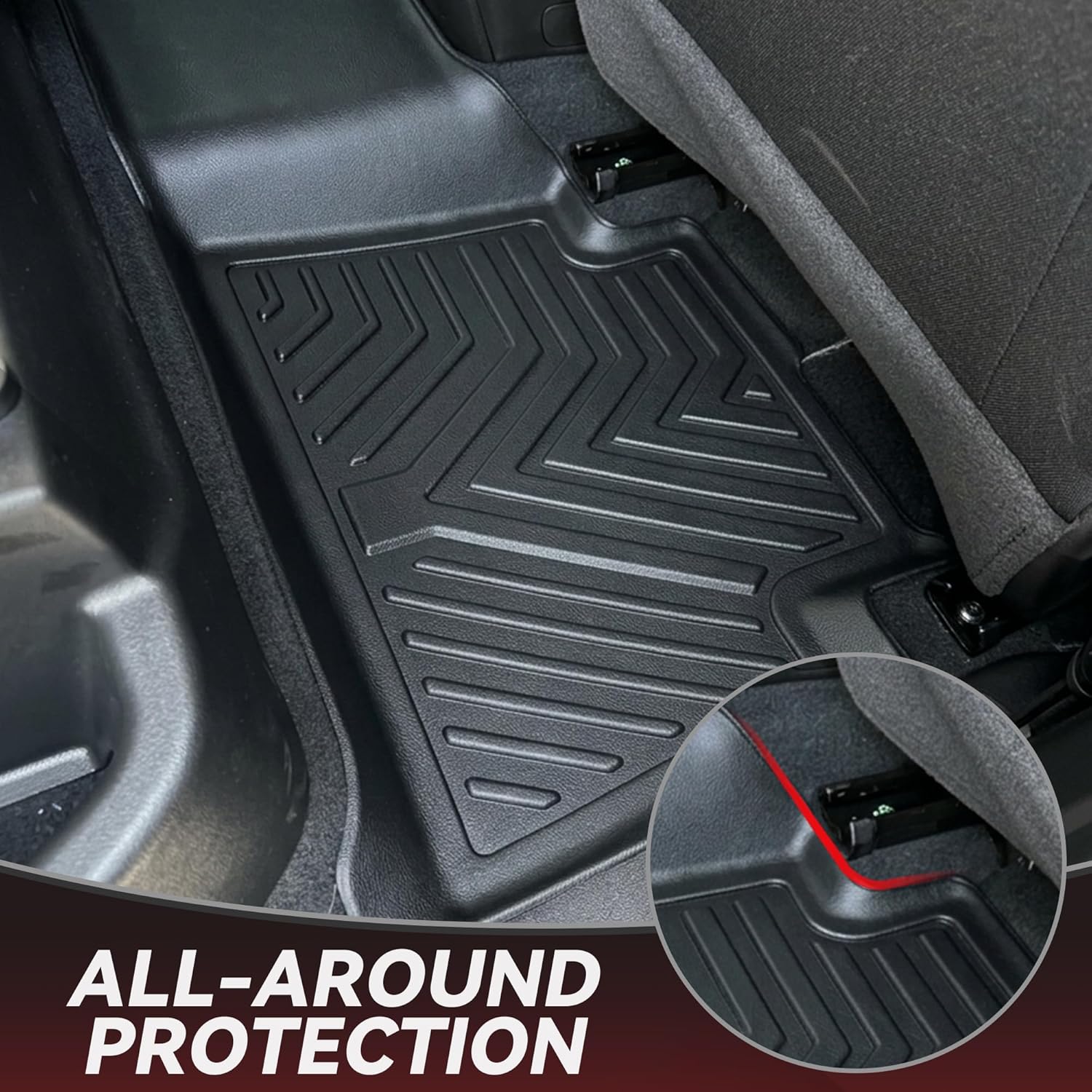 Thumbnail 2 de YITAMOTOR Custom Fit All Weather Floor Mats for Chevy Colorado & GMC Canyon Crew Cab (2023–2026)