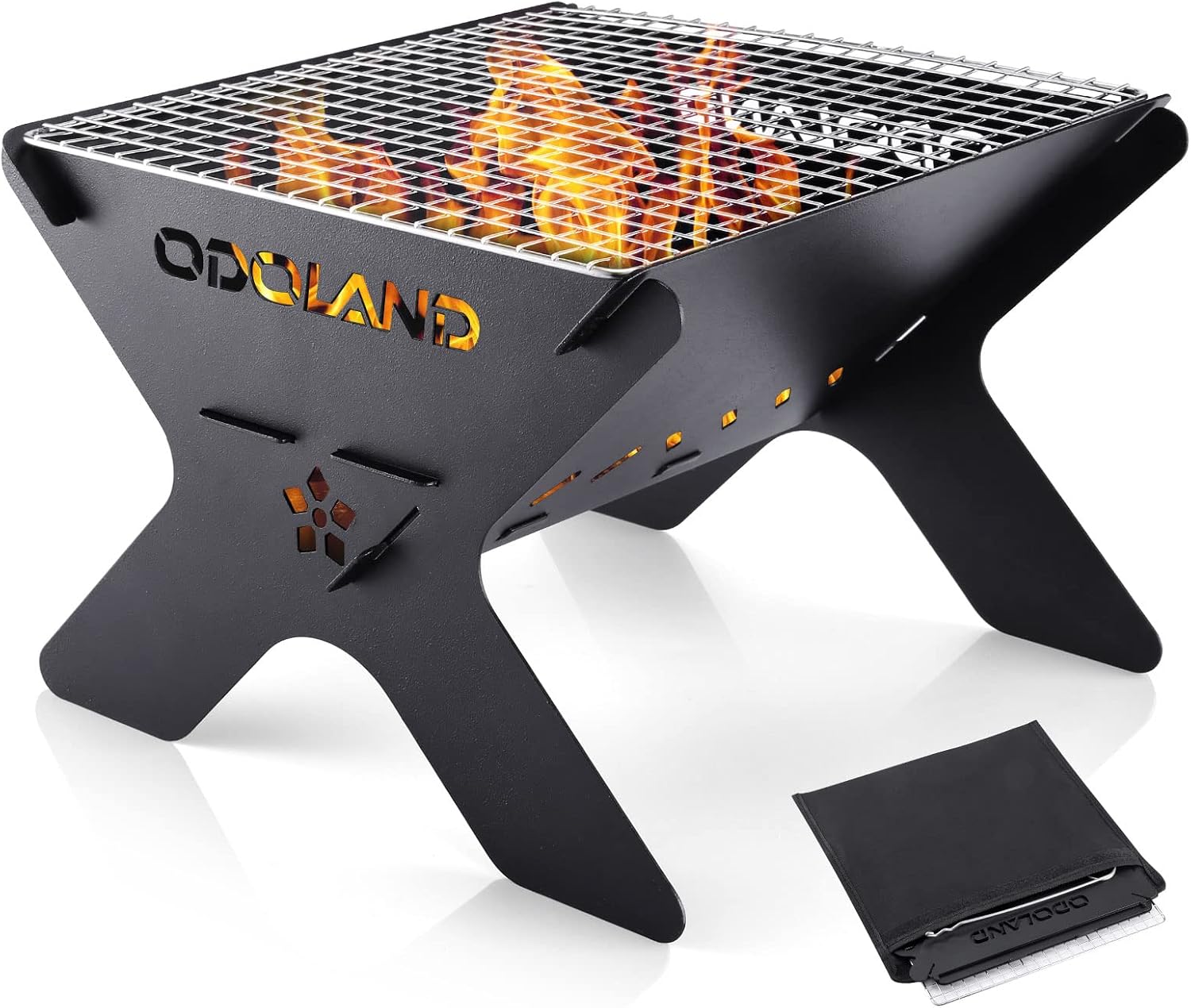 Detalle de Odoland Campfire Grill, Heavy-Duty Iron